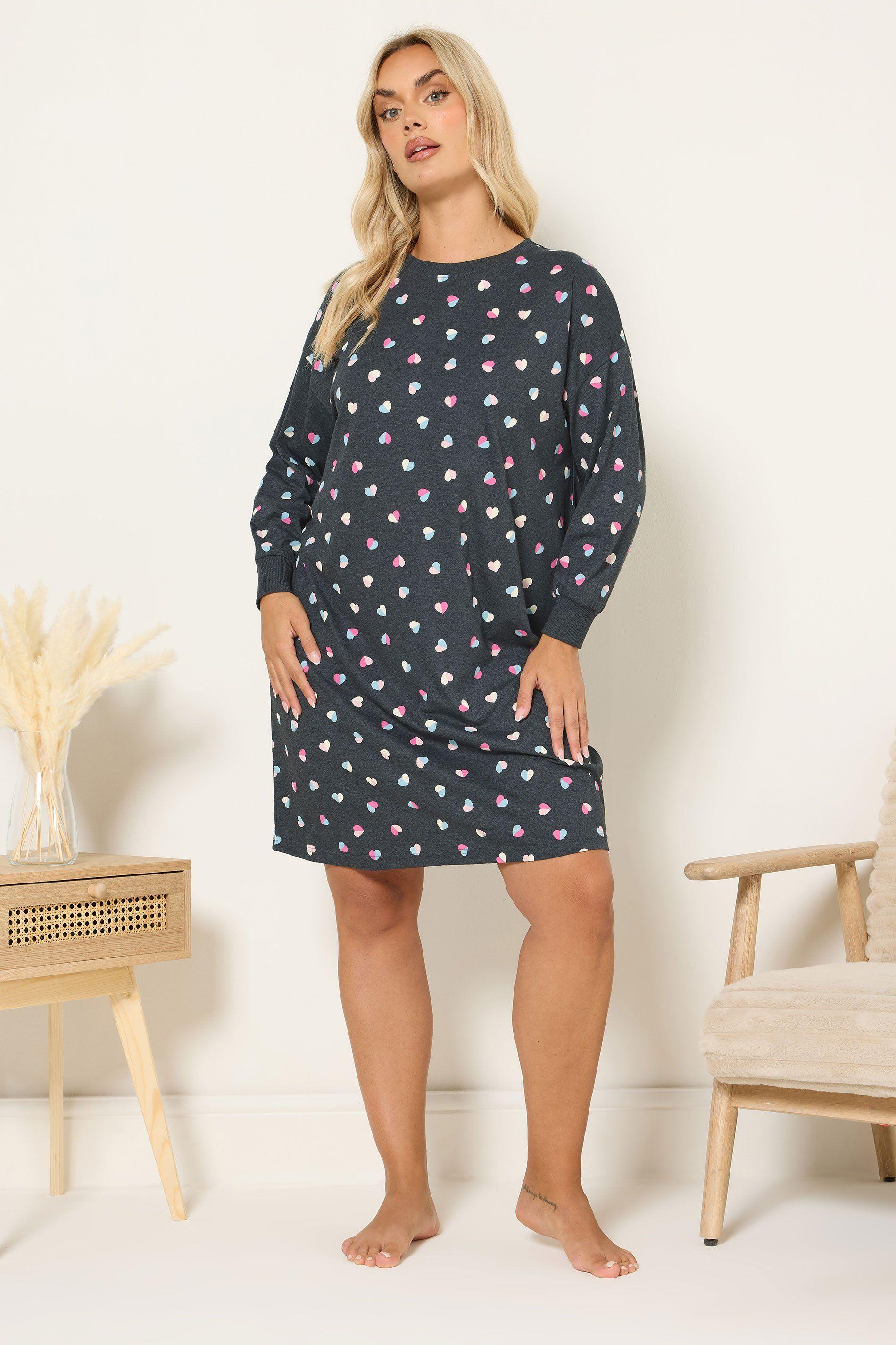 Heart Long Sleeve Nightdress by YOURS