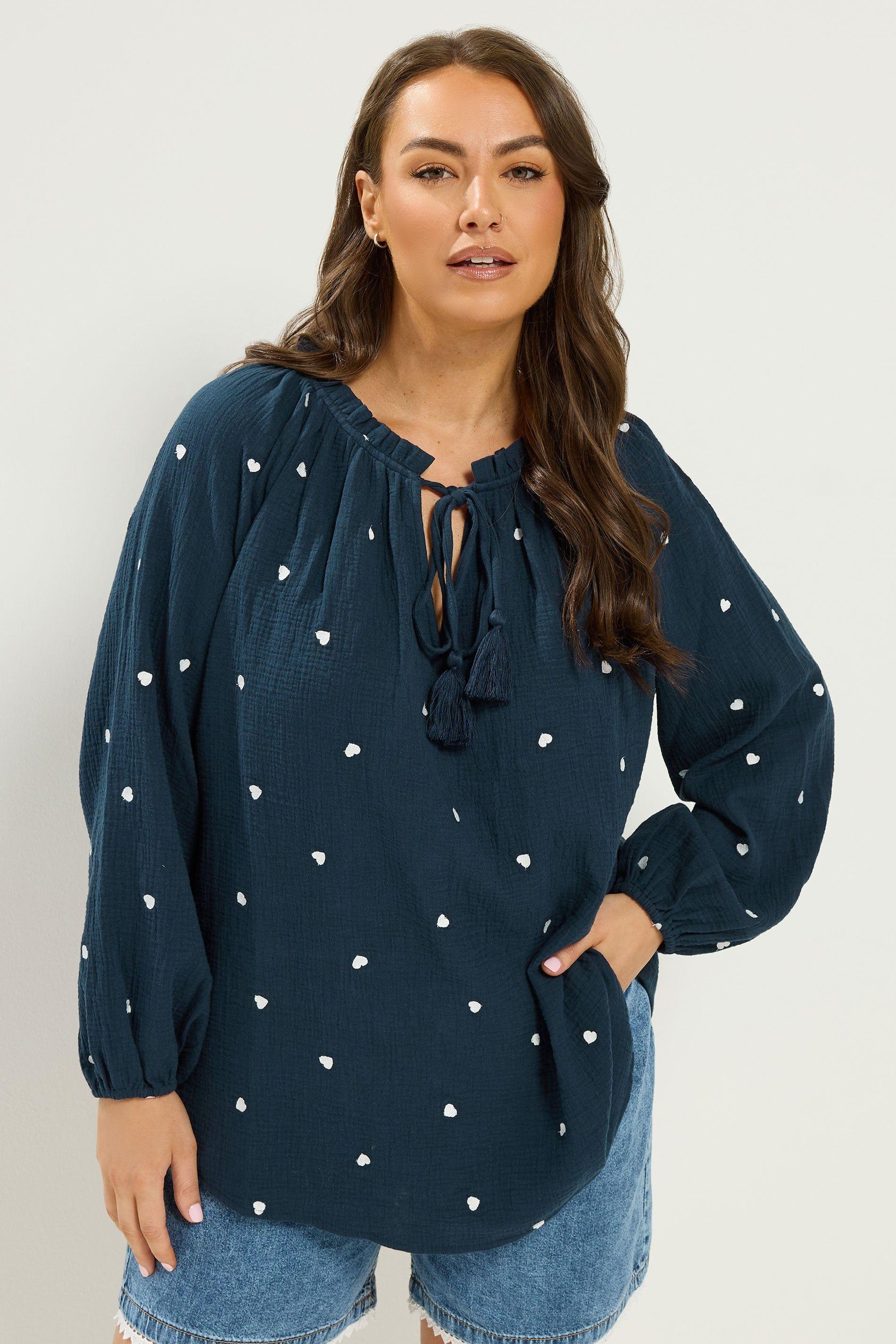 Heart Print Blouse by YOURS