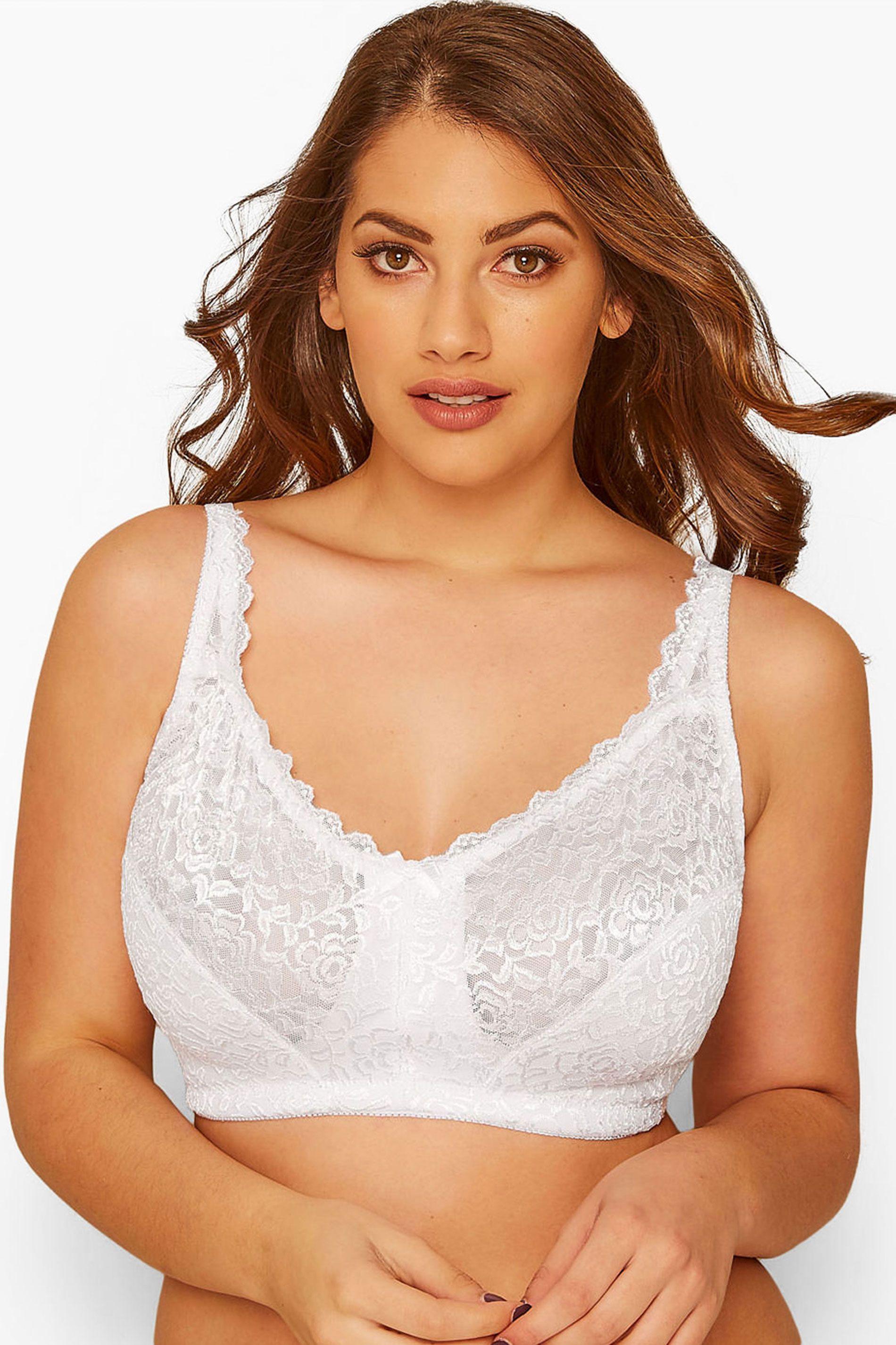 Hi Shine Lace Non Wired Bra by YOURS