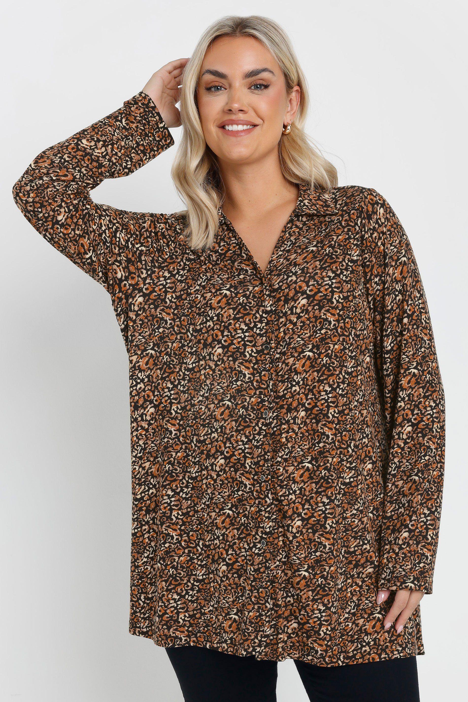 Jersey Leopard Print Shirt by YOURS