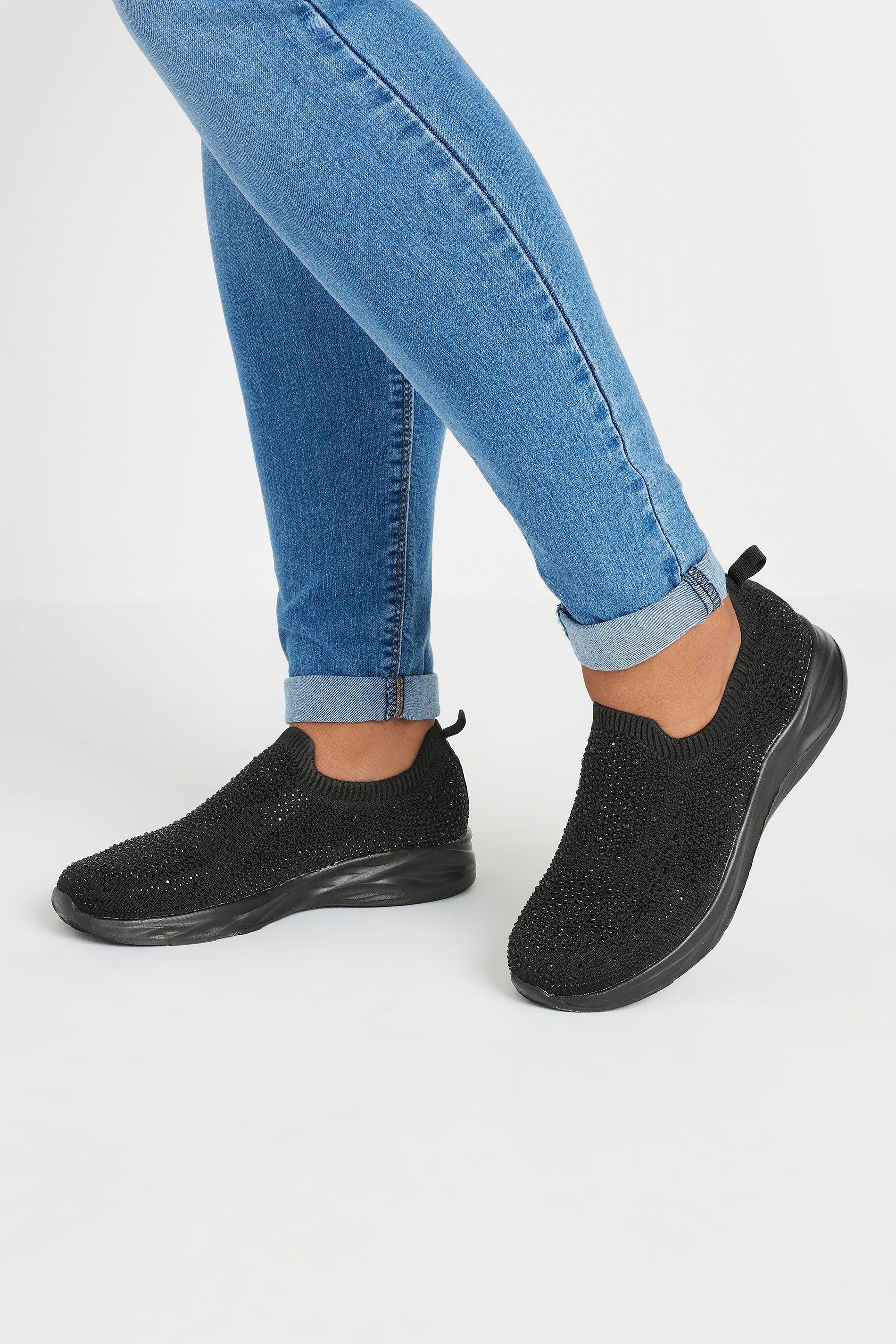 Knitted Slip On Trainers by YOURS