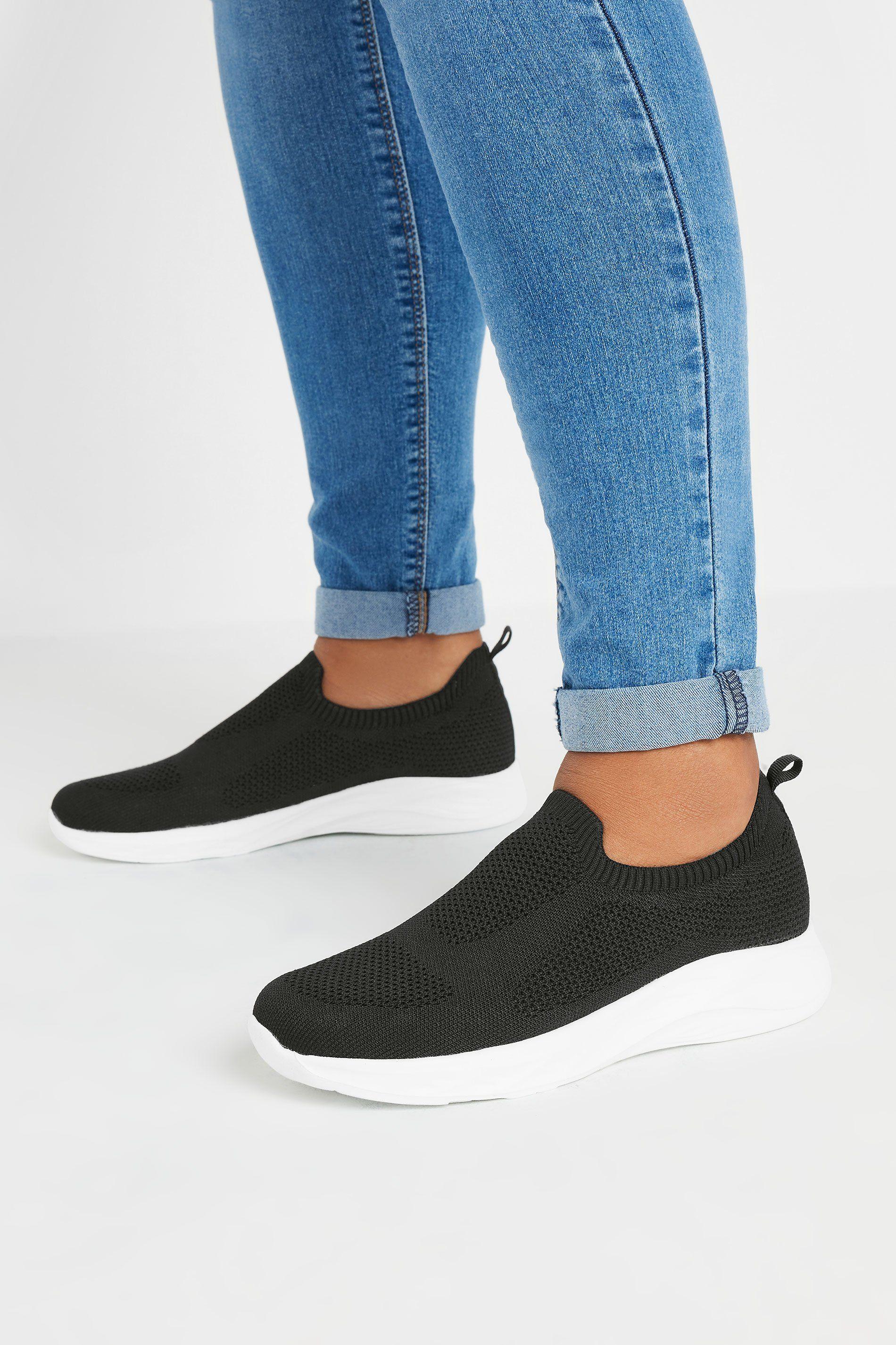 Knitted Slip On Trainers by YOURS