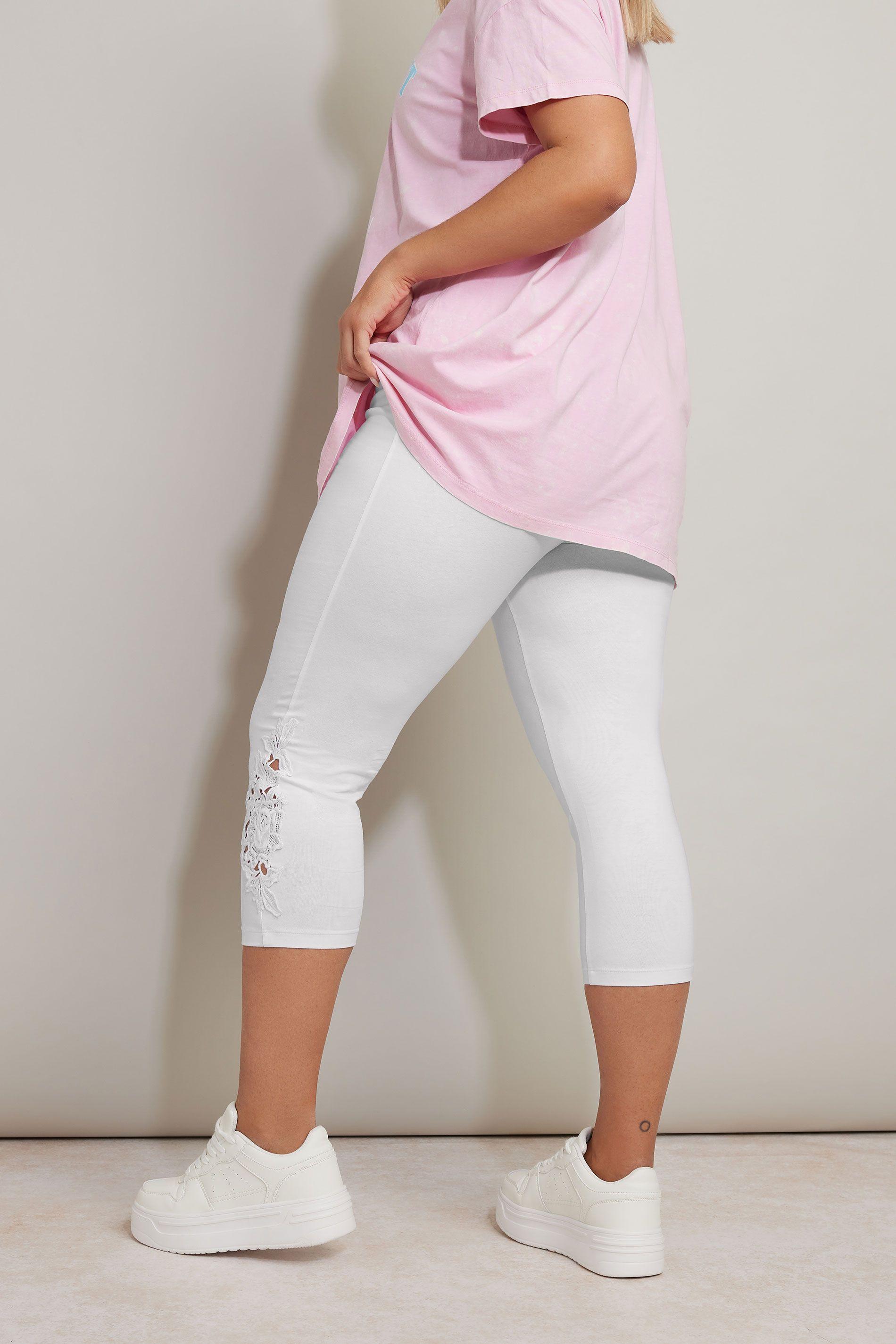 Lace Cropped Leggings by YOURS