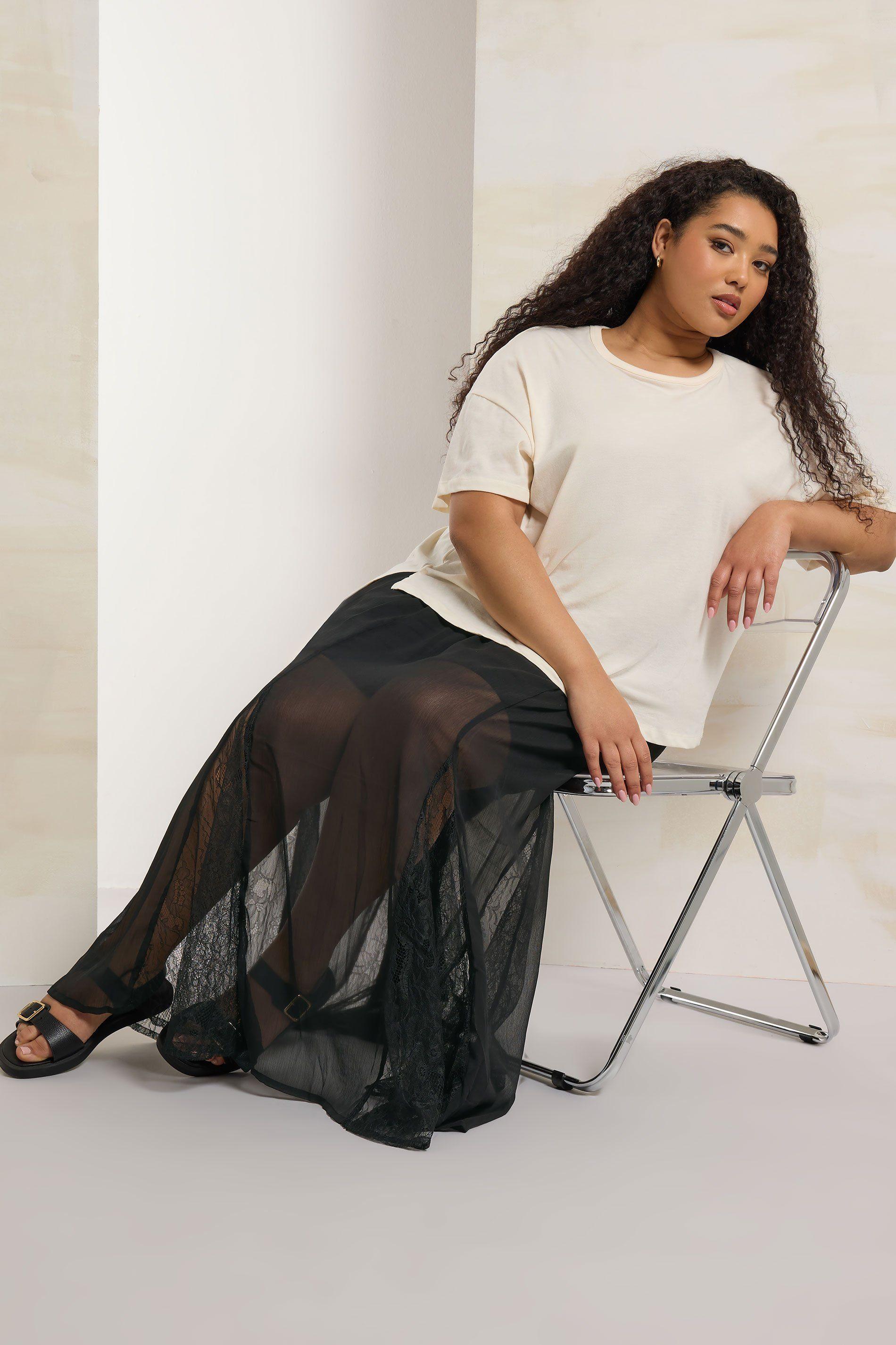 Lace Godet Maxi Skirt by YOURS