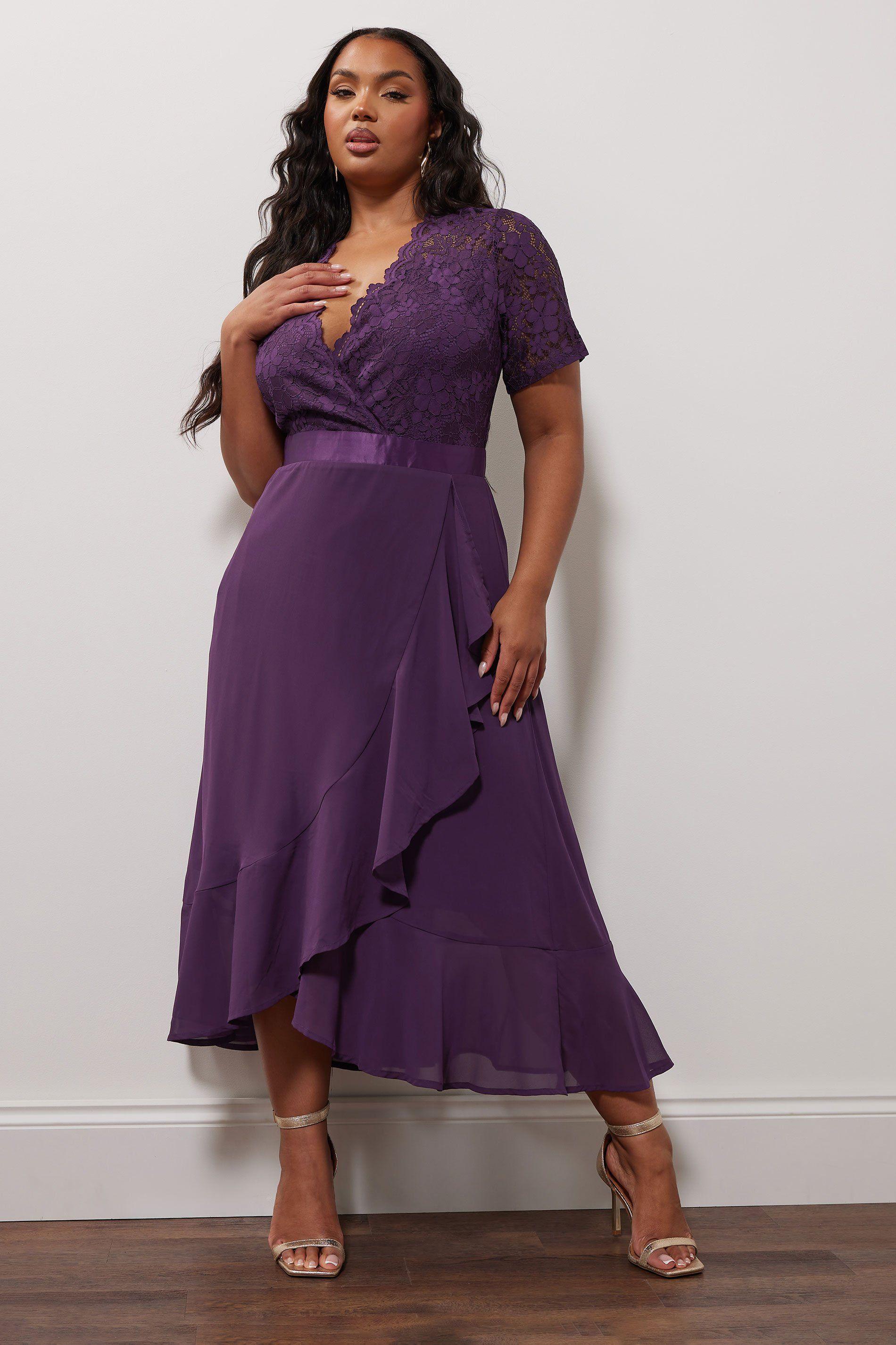 Lace Occasion Midi Dress by YOURS