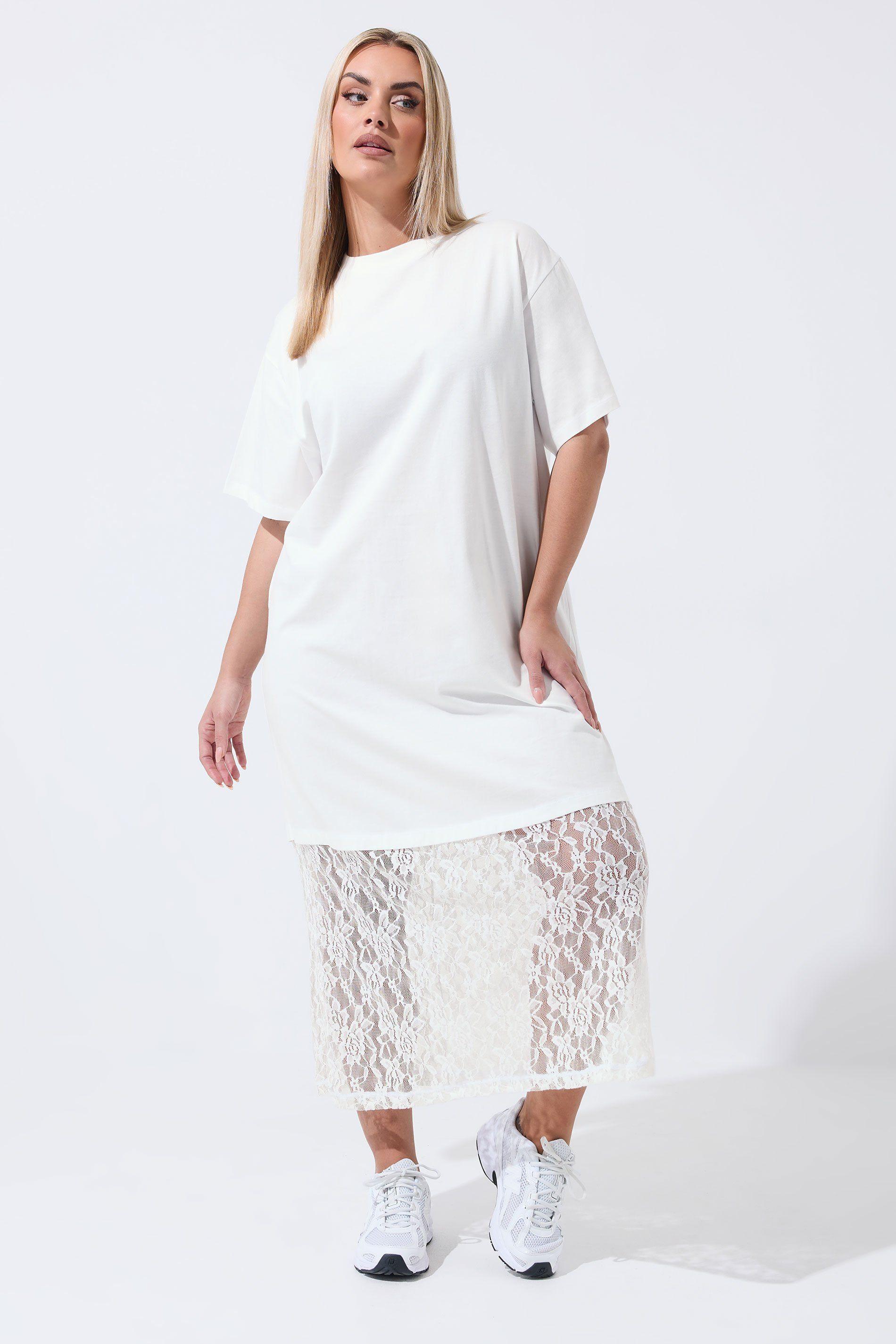 Lace Trim Maxi Dress by YOURS