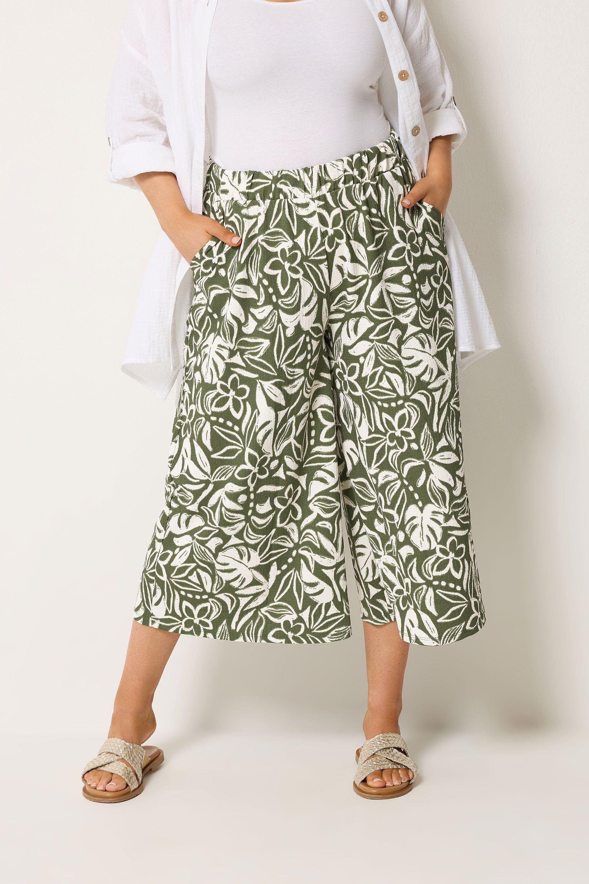 Leaf Print Culottes by YOURS