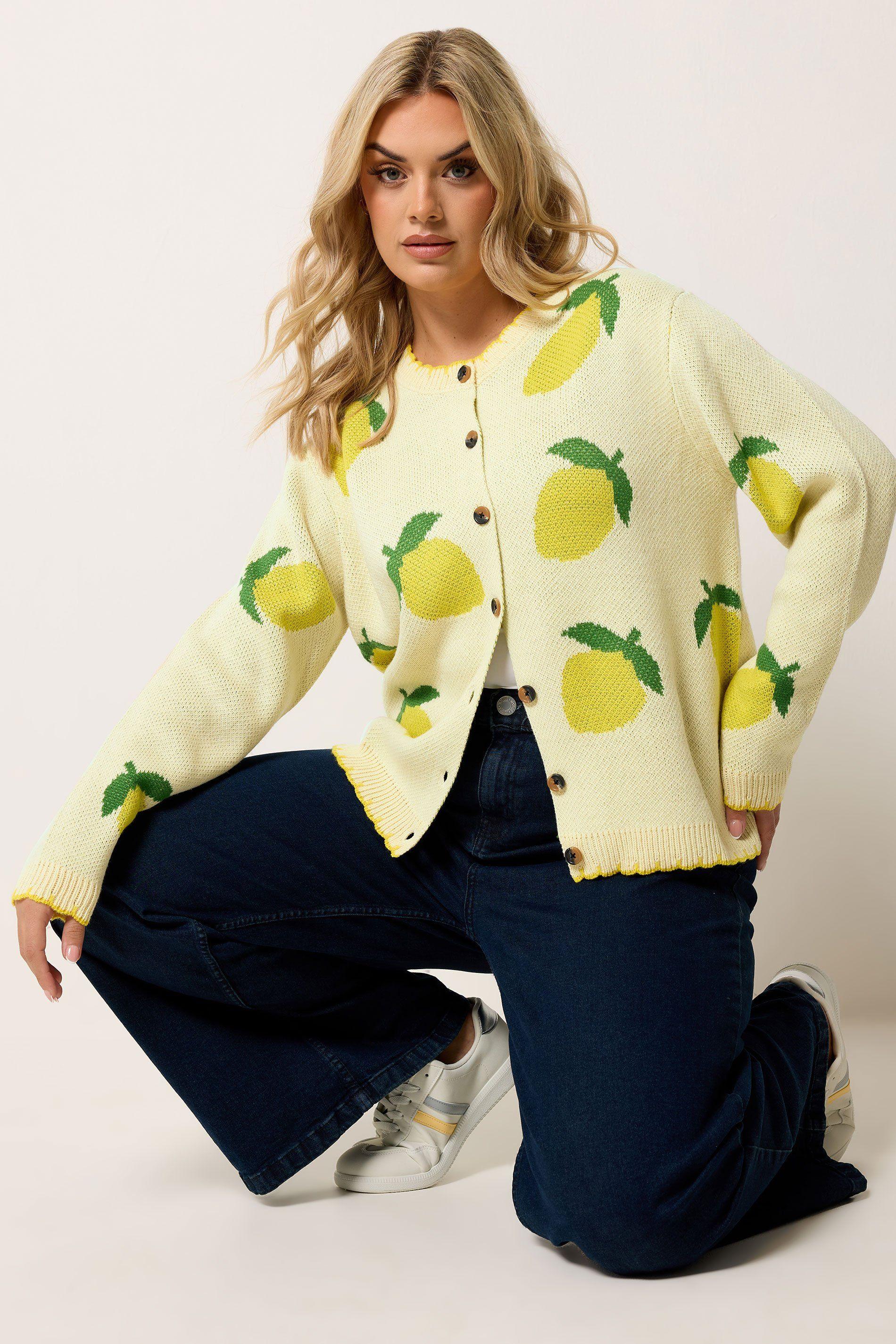 Lemon Graphic Cardigan by YOURS