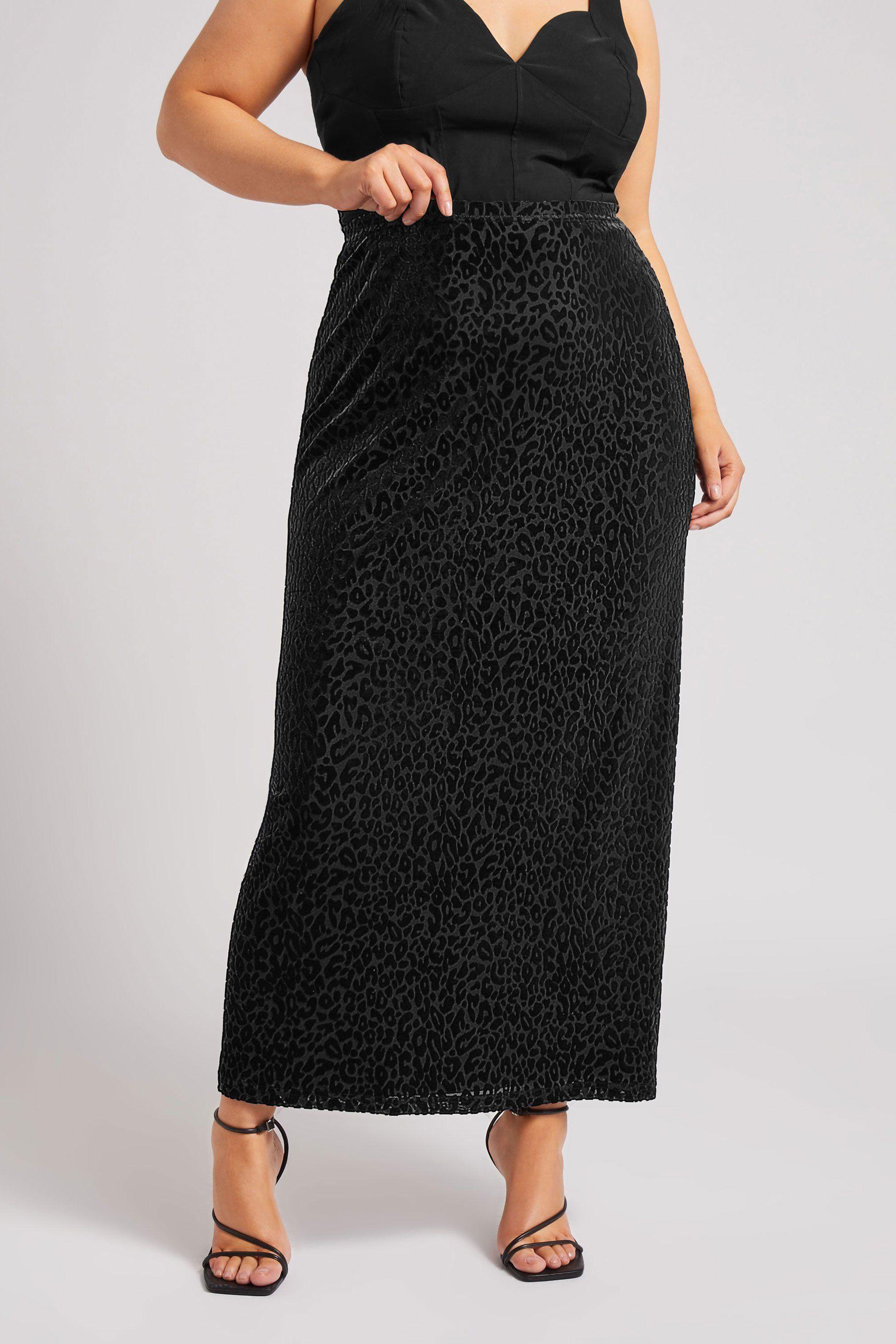 Leopard Burnout Maxi Skirt by YOURS