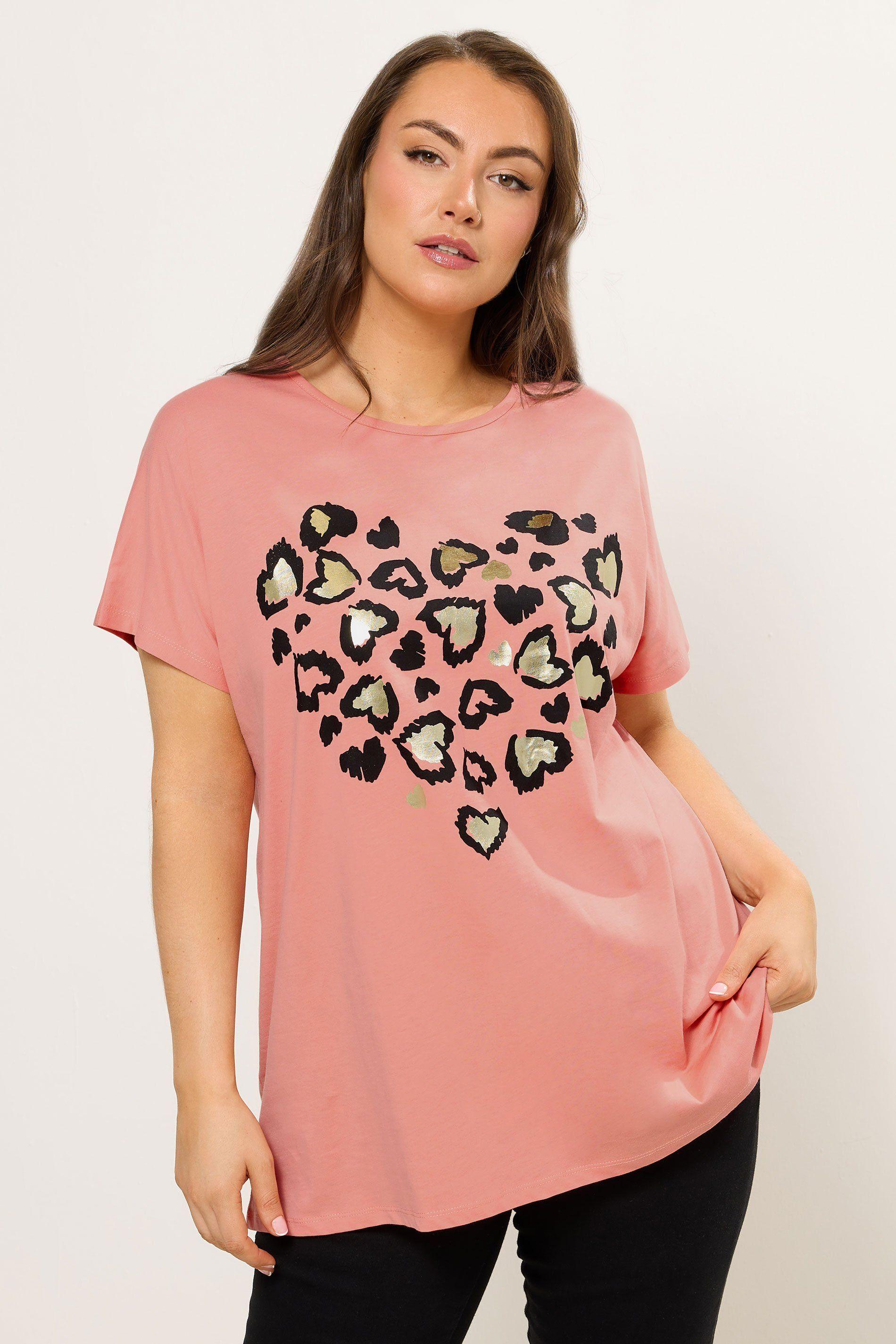 Leopard Heart T-Shirt by YOURS