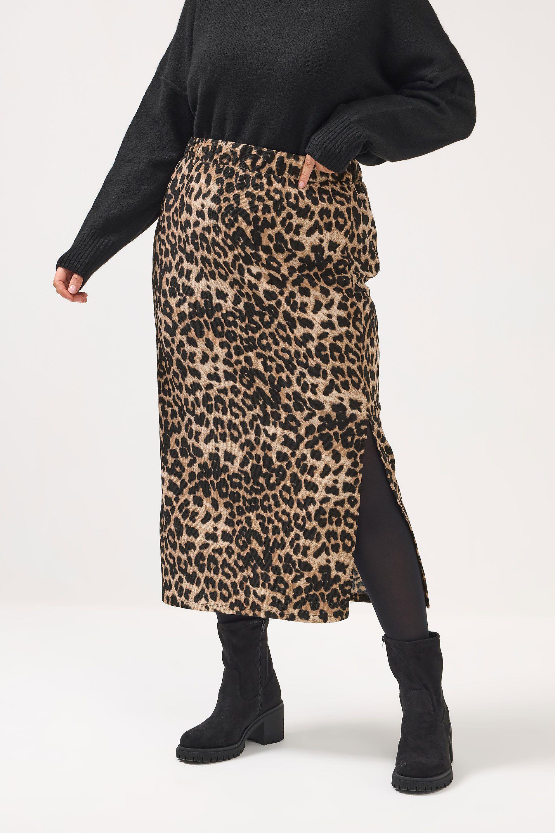 Leopard Textured Tube Skirt by YOURS