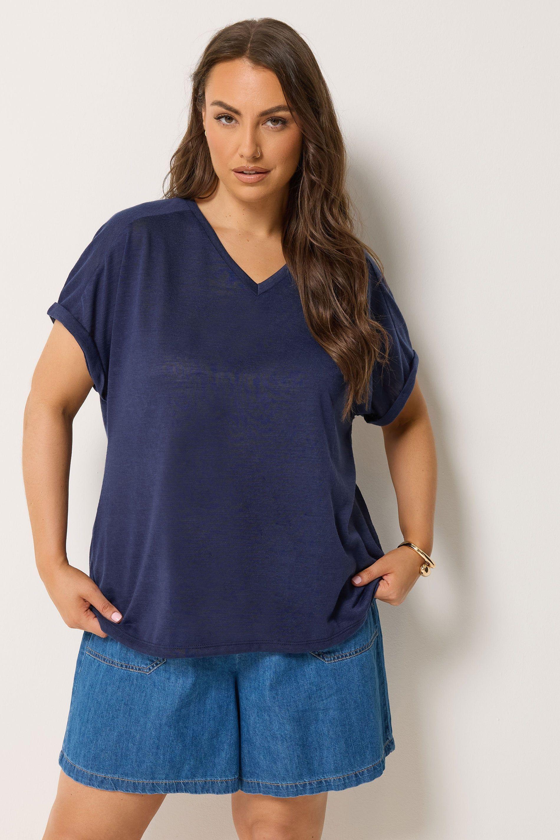 Linen Look T-Shirt by YOURS