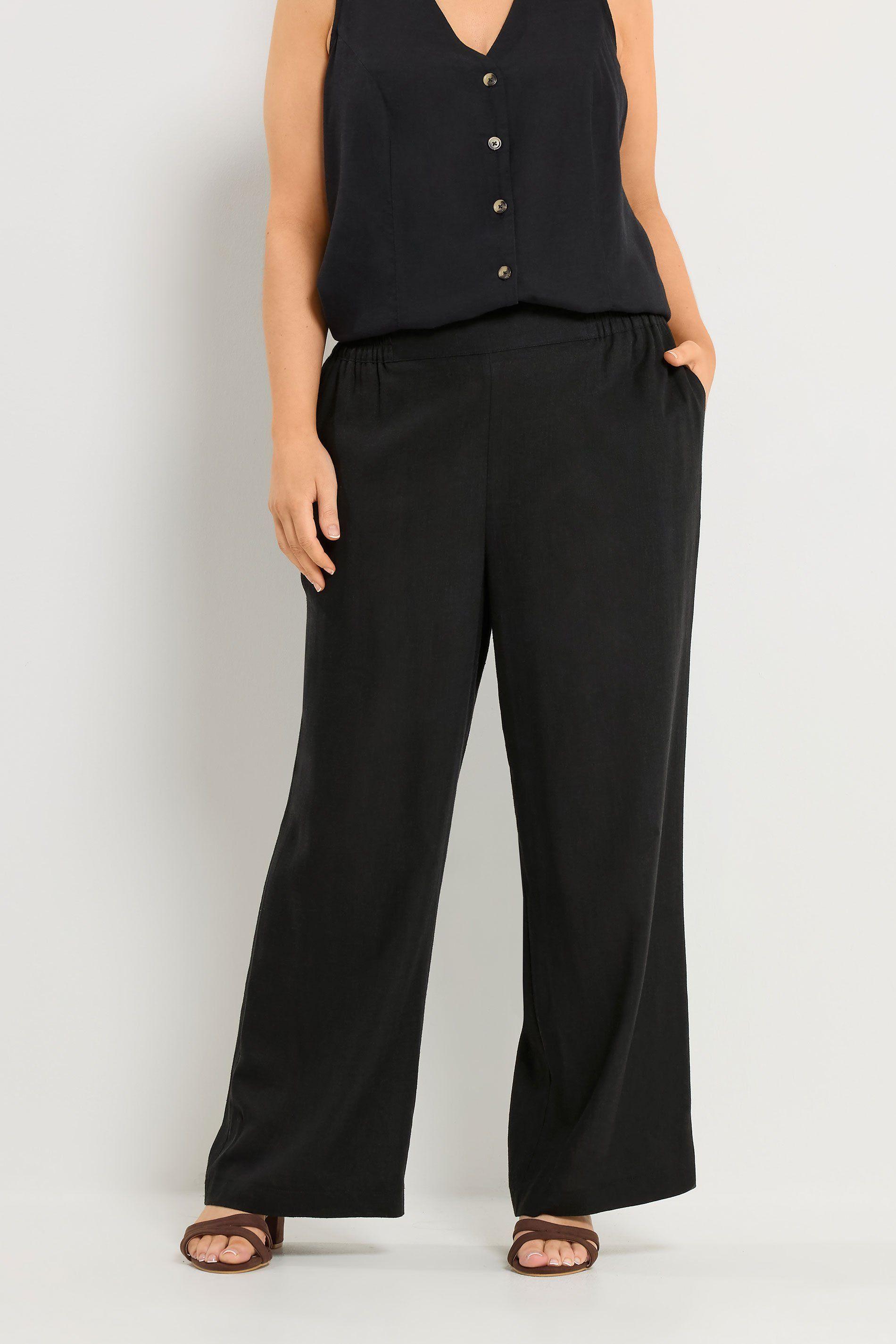 Linen Wide Leg Trousers by YOURS