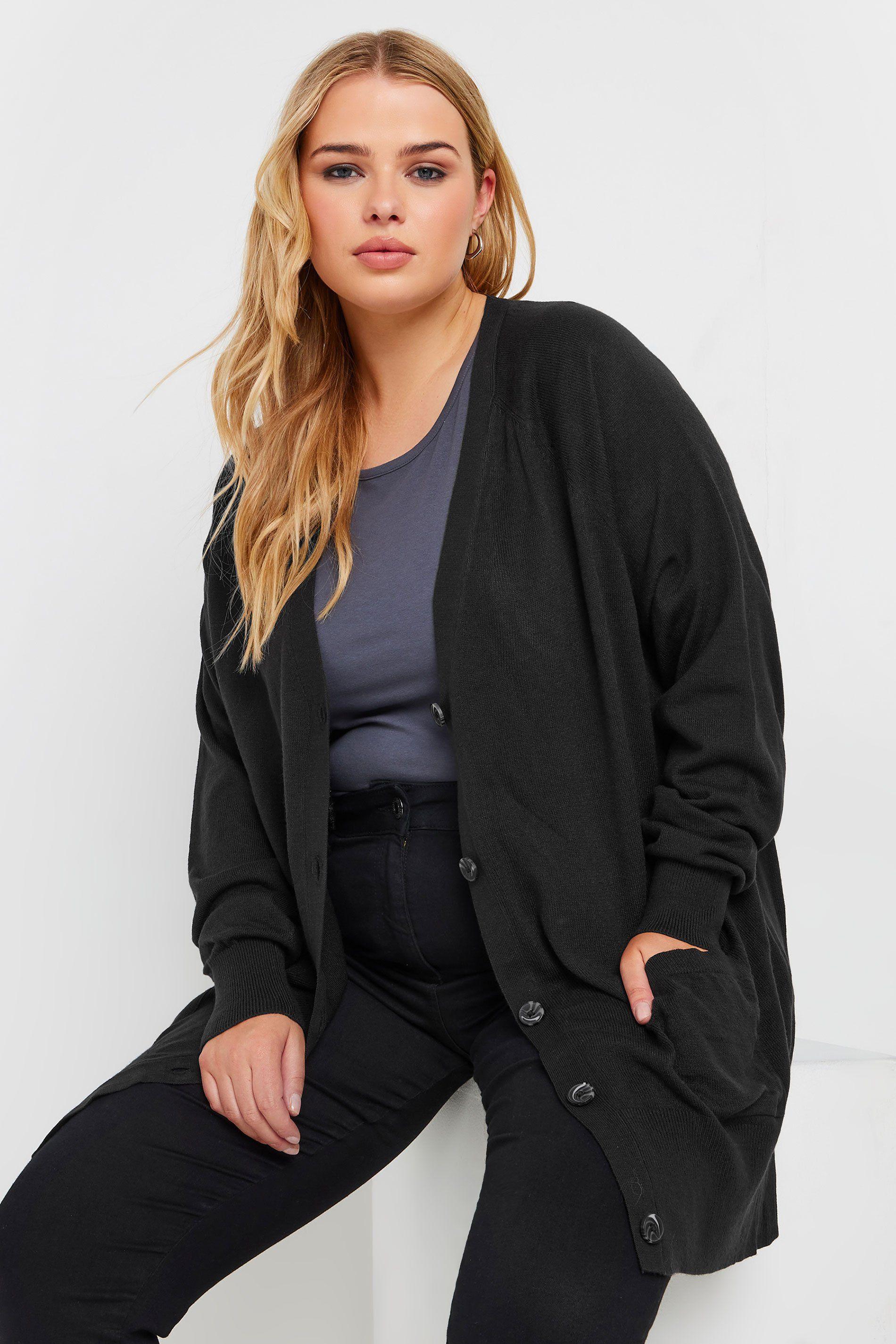 Long Sleeve Boyfriend Cardigan by YOURS
