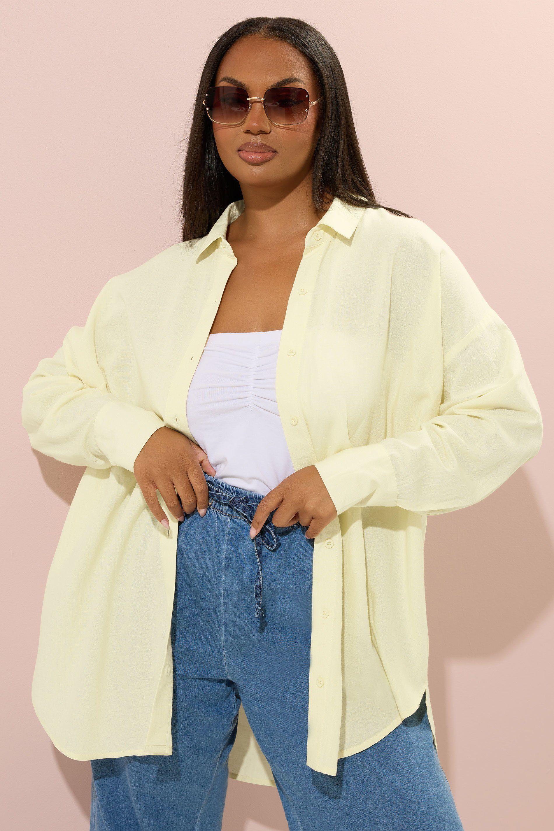 Long Sleeve Linen Shirt by YOURS