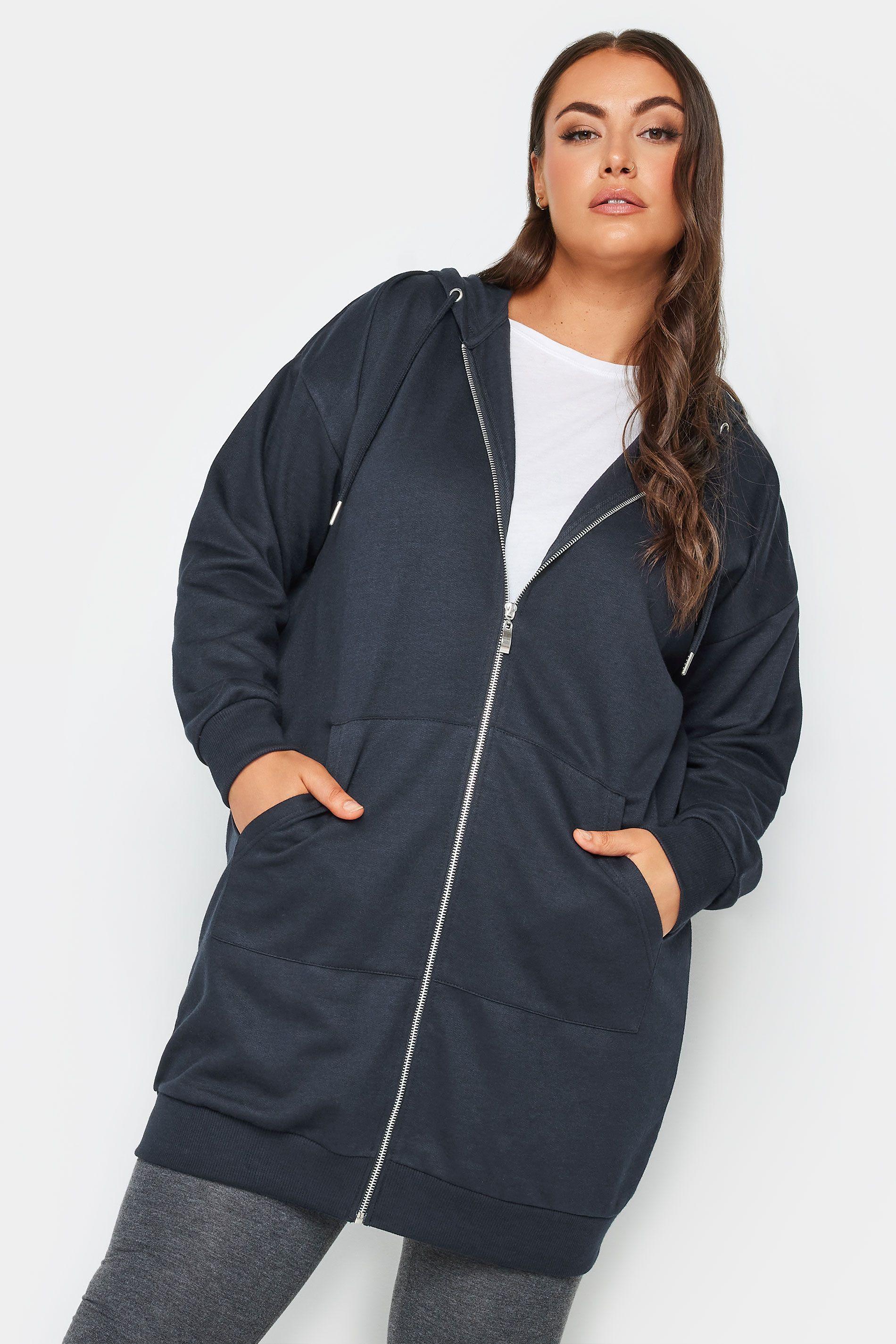 Longline Zip Hoodie by YOURS