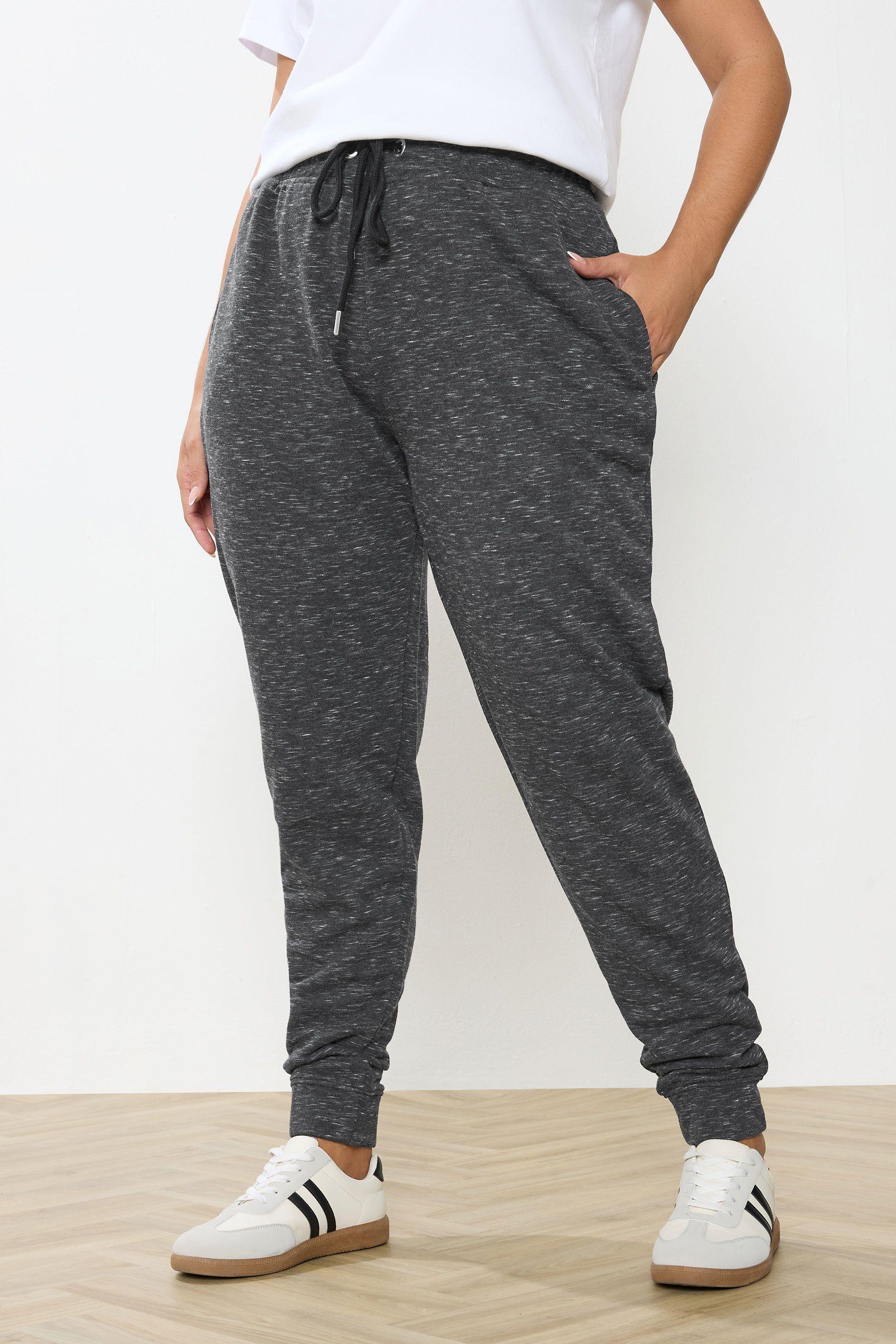 Marl Cuffed Joggers by YOURS