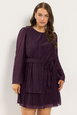 Metallic Tiered Dress by YOURS