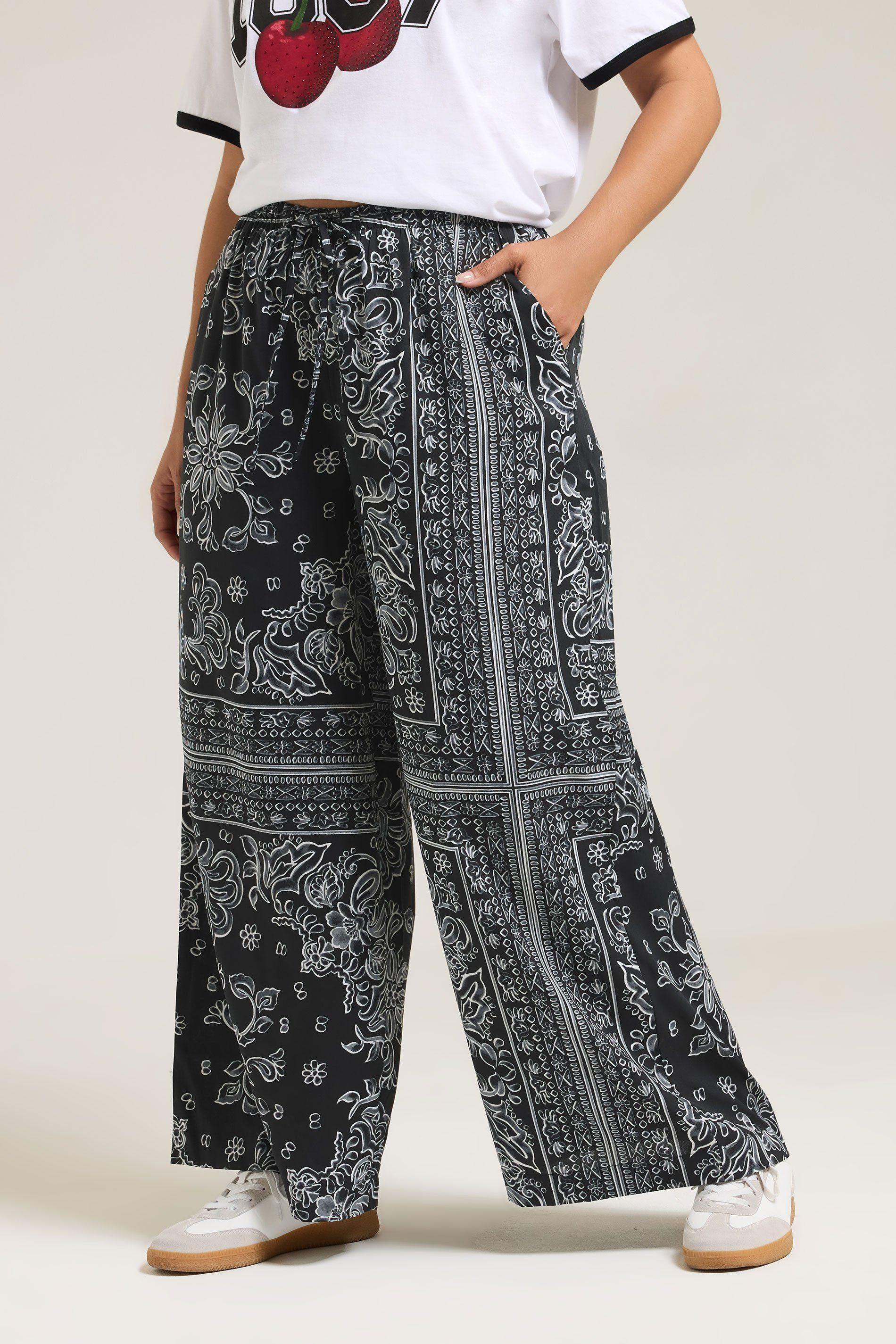 Paisley Wide Leg Trousers by YOURS