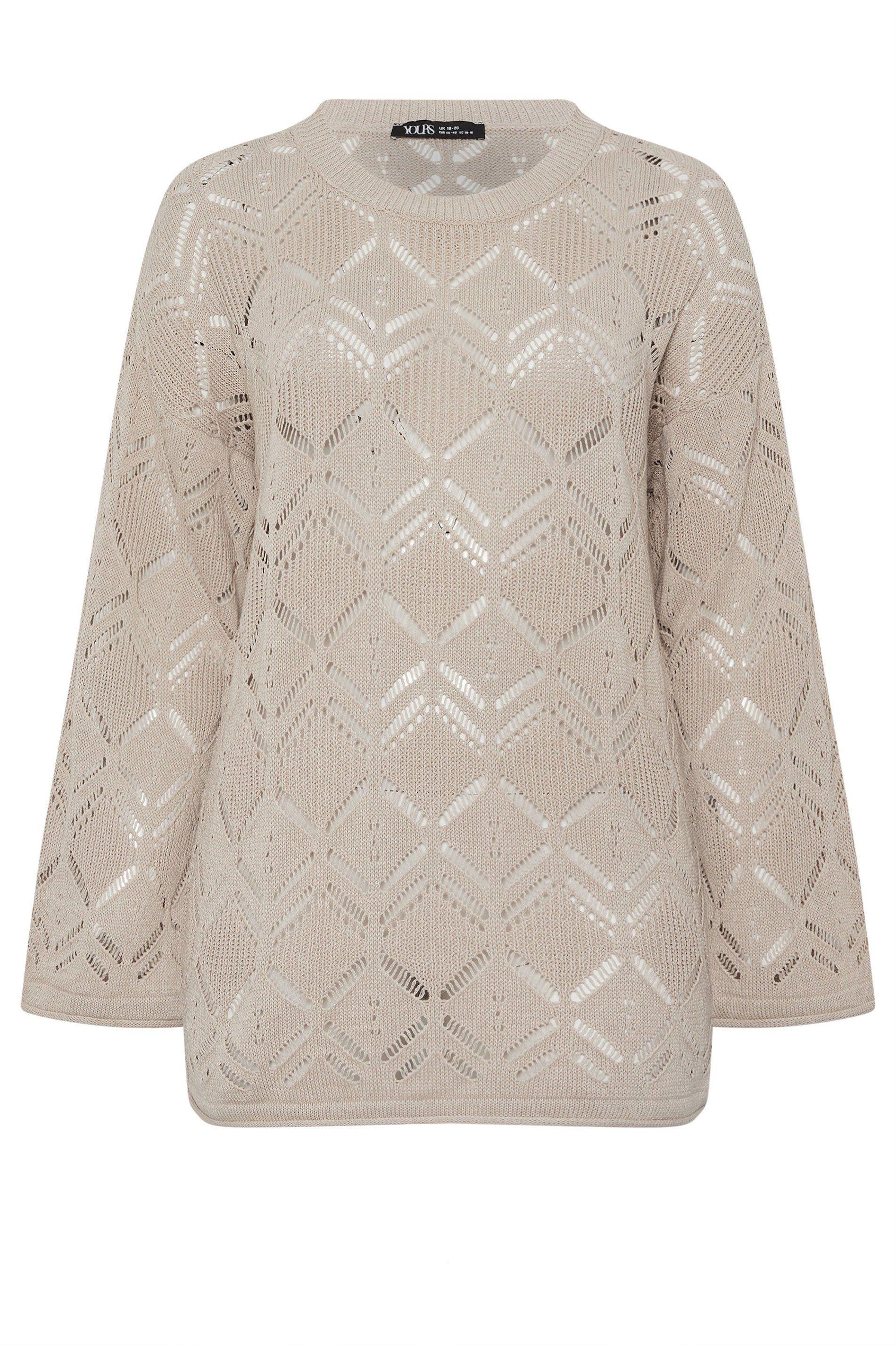 Pointelle Knitted Jumper by YOURS