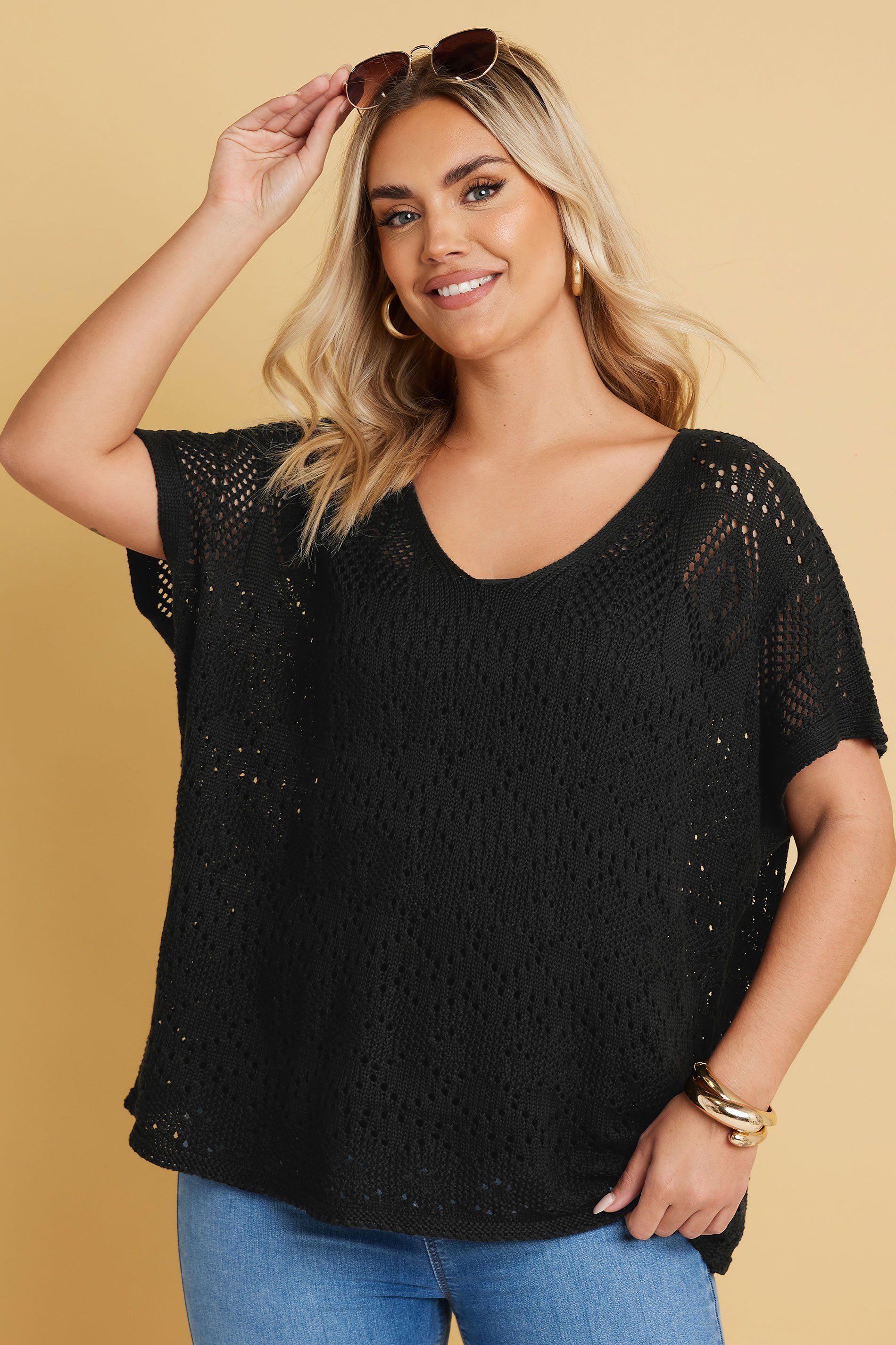 Pointelle Knitted Top by YOURS