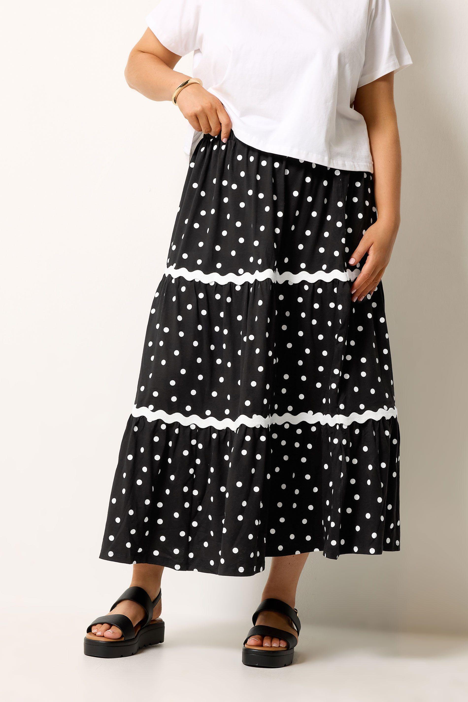 Polka Dot Maxi Skirt by YOURS