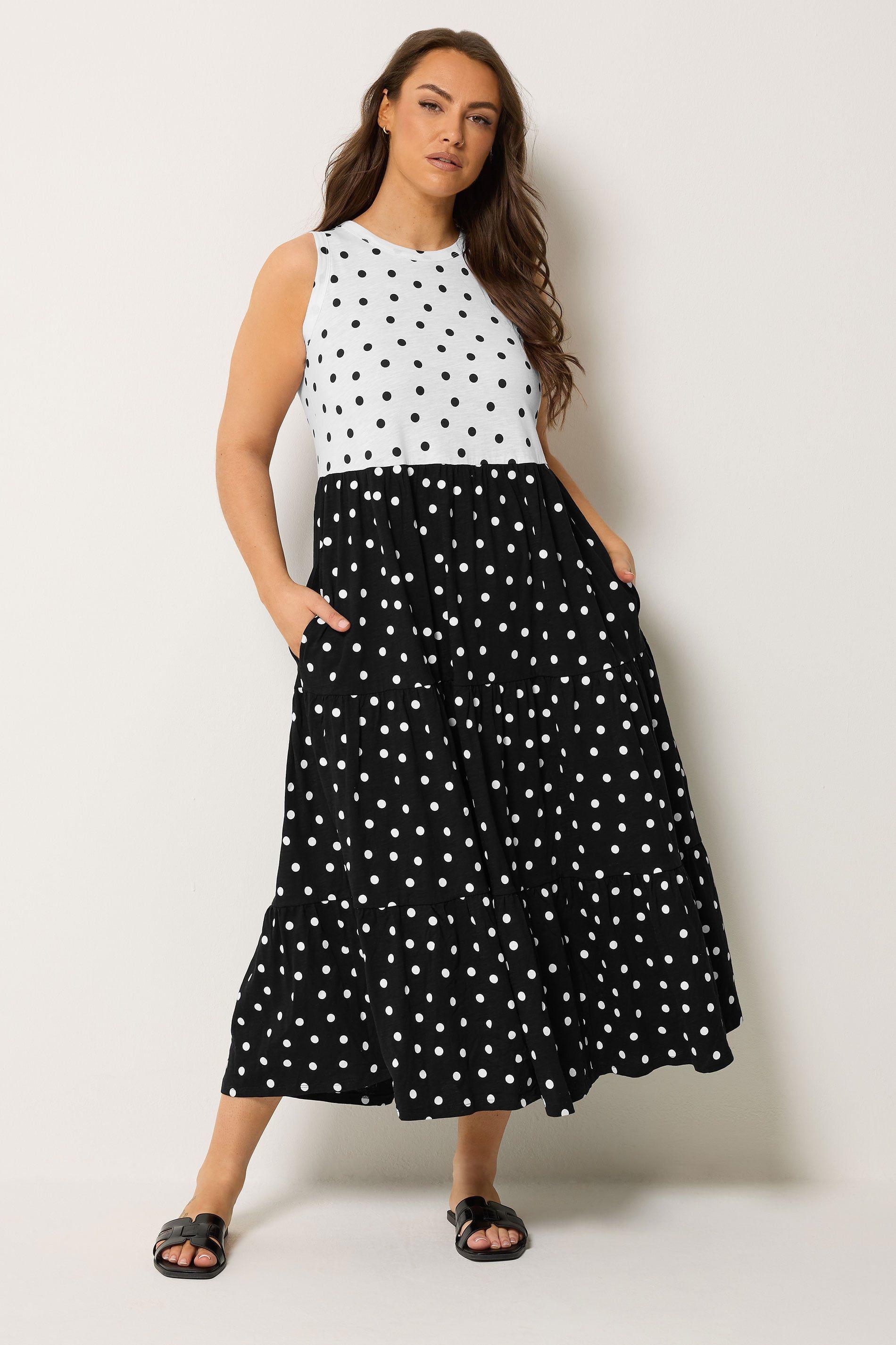 Polka Dot Midi Dress by YOURS