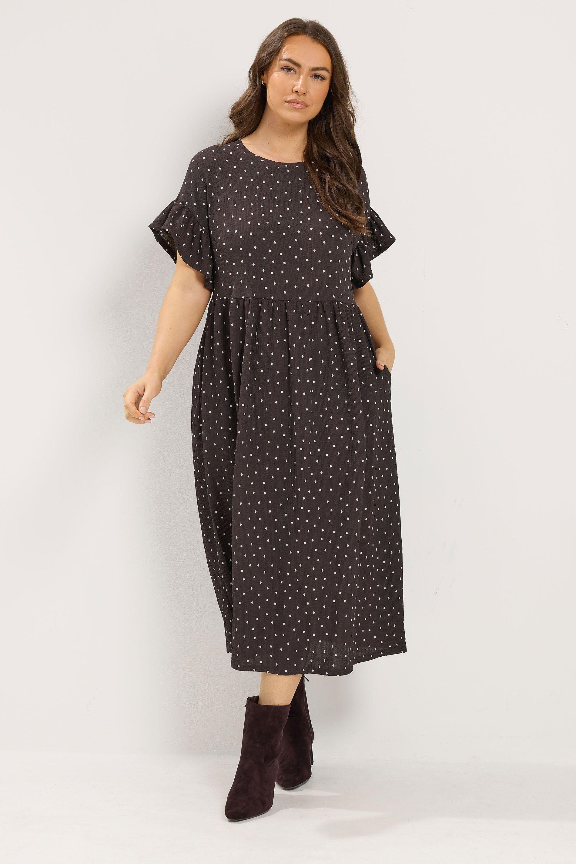 Polka Dot Midi Dress by YOURS