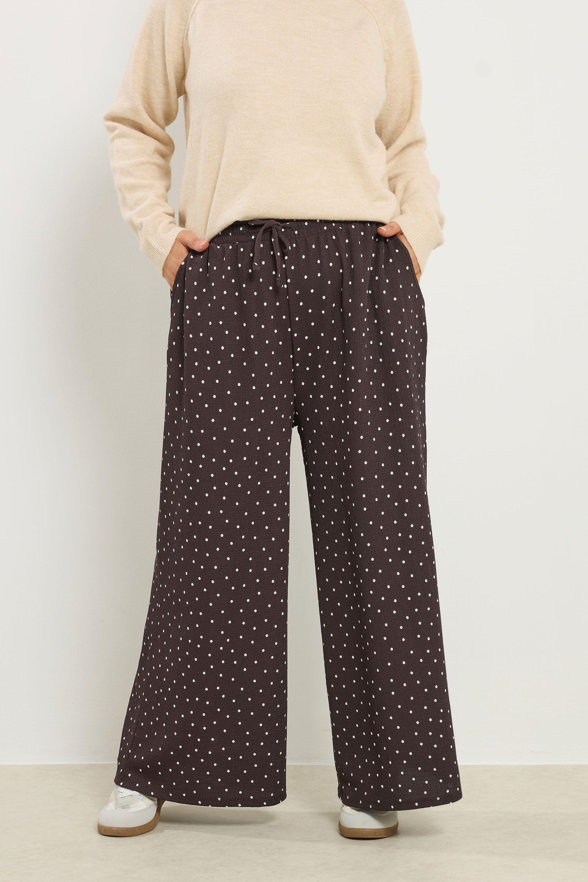 Polka Dot Wide Leg Trousers by YOURS