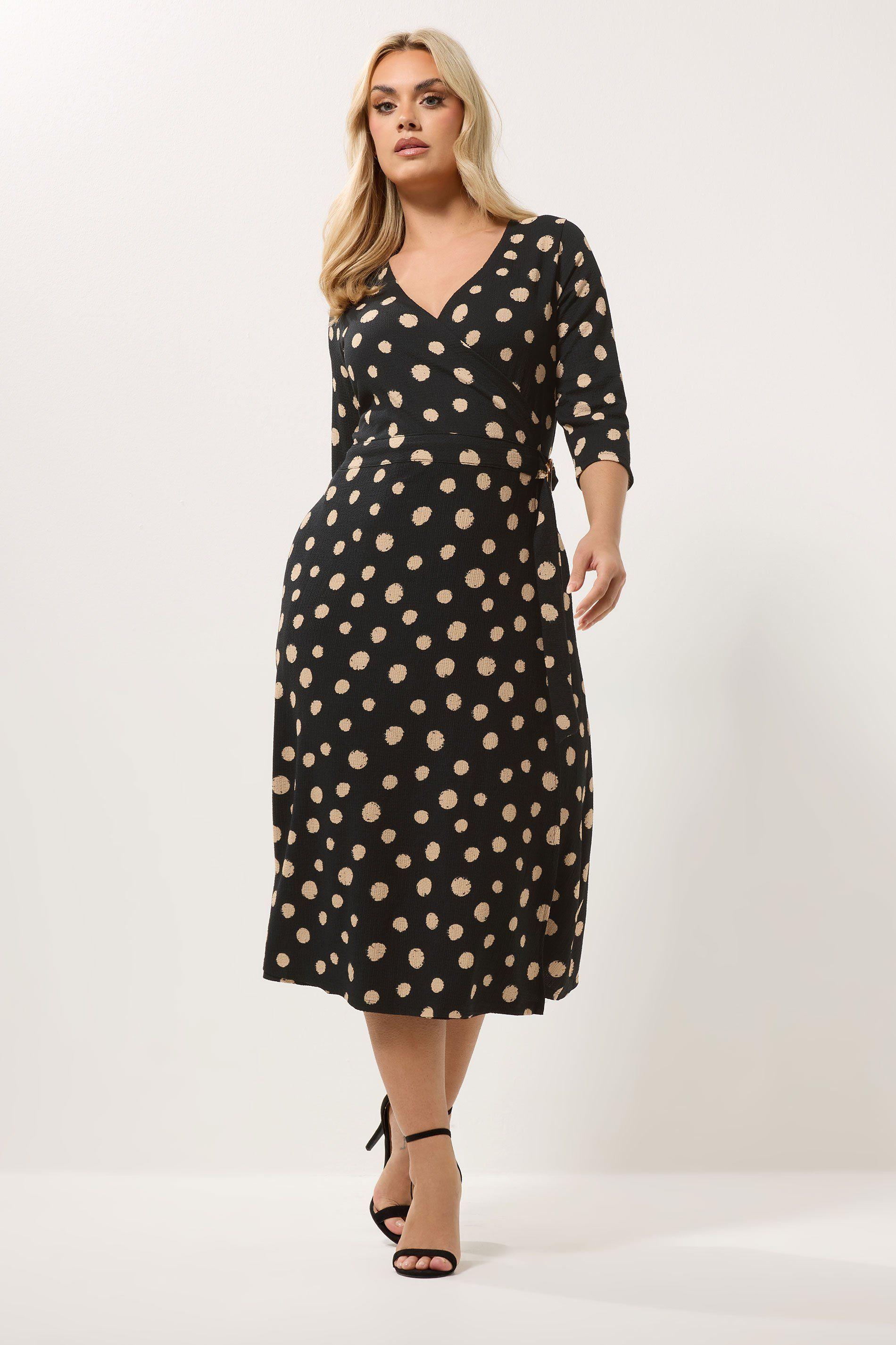 Polka Dot Wrap Dress by YOURS