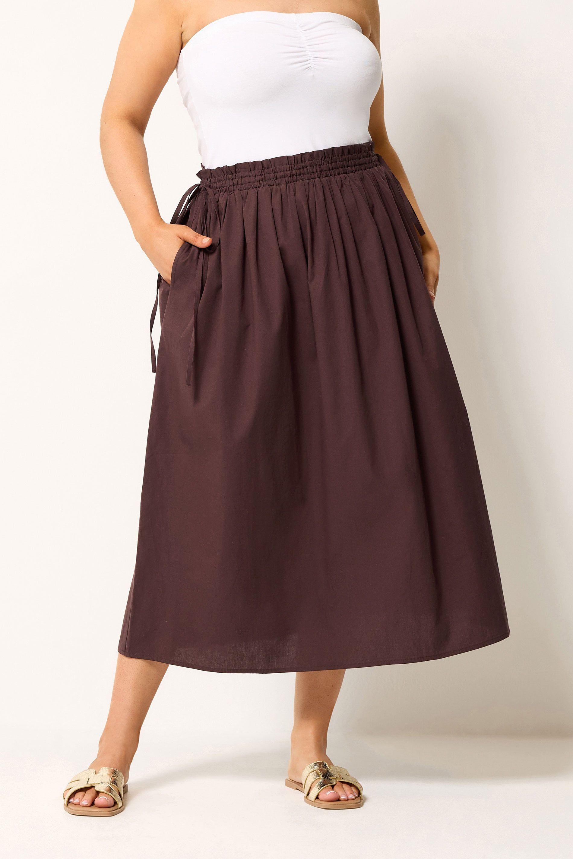Poplin Midi Skirt by YOURS