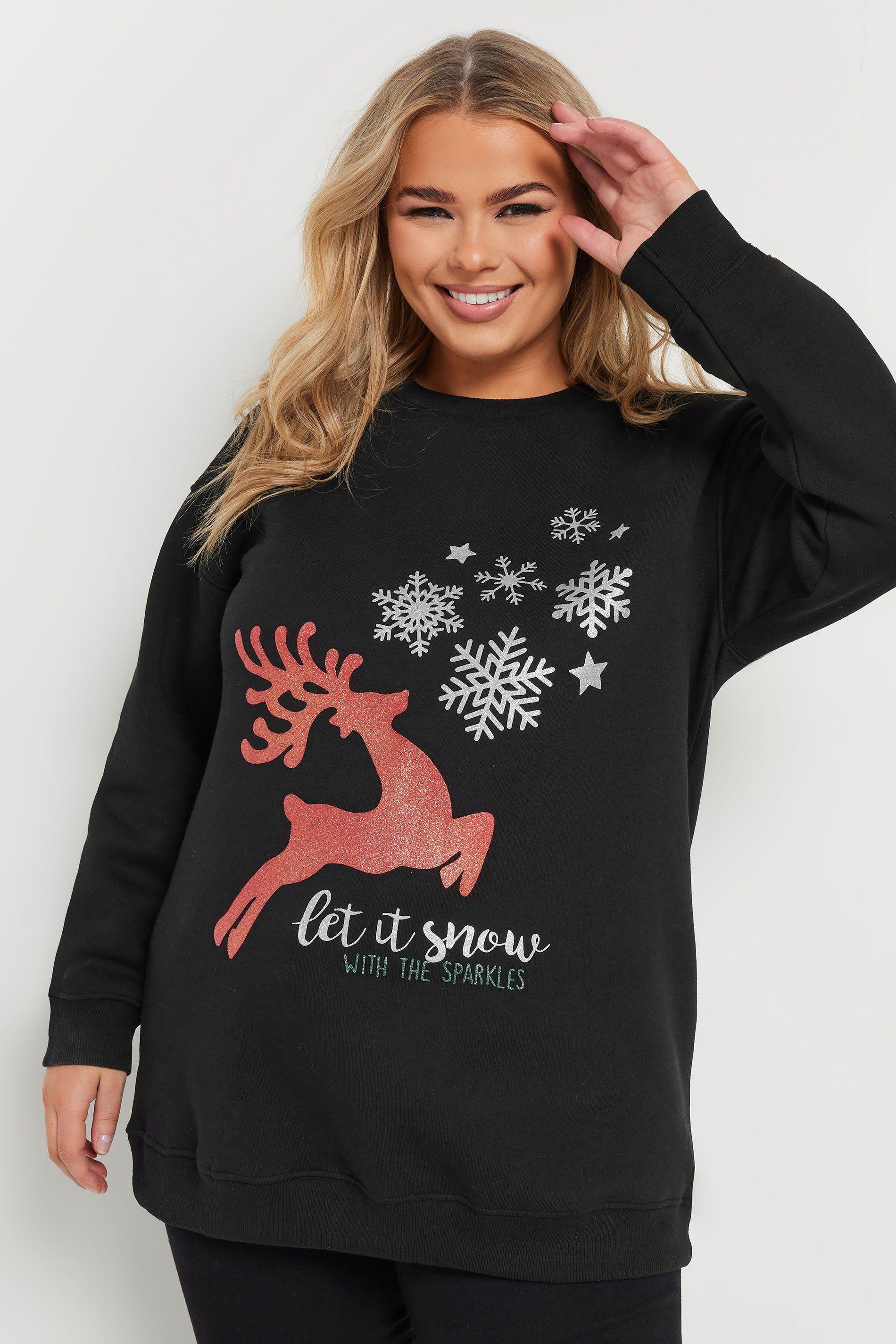 Reindeer Printed Sweatshirt by YOURS