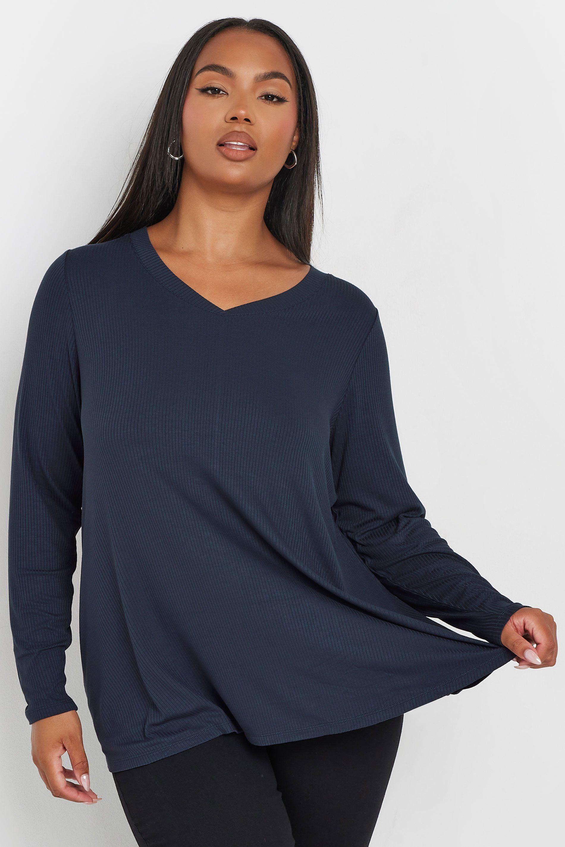 Ribbed Long Sleeve Top by YOURS