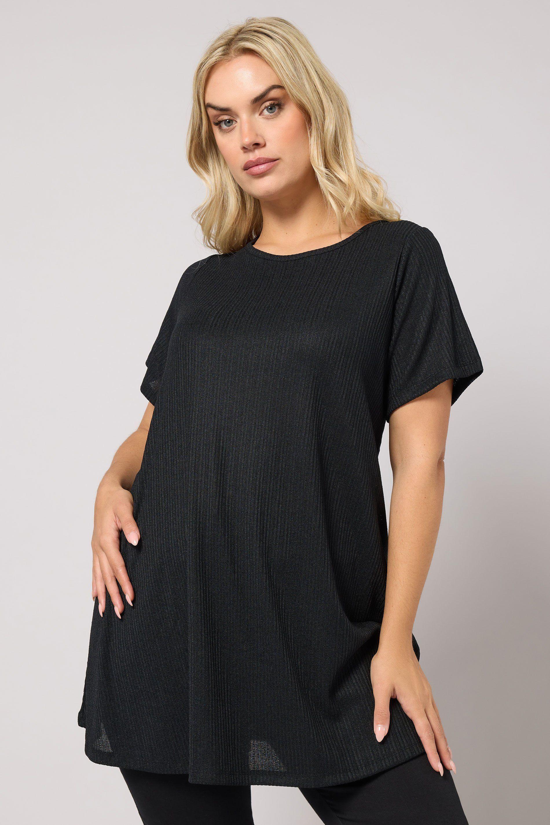 Ribbed Soft Touch Swing Top by YOURS