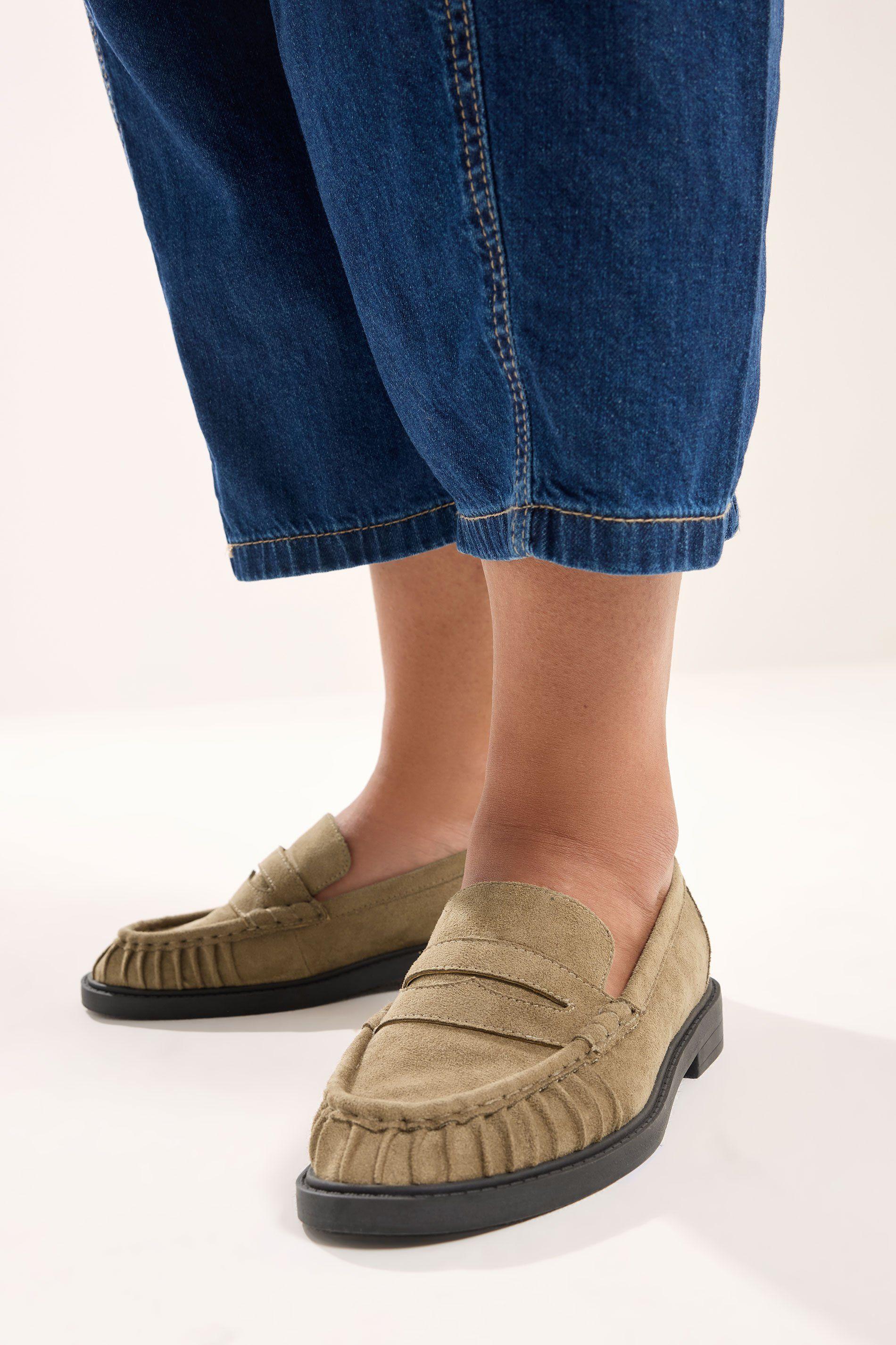 Ruched Loafers In Extra Wide EEE Fit by YOURS