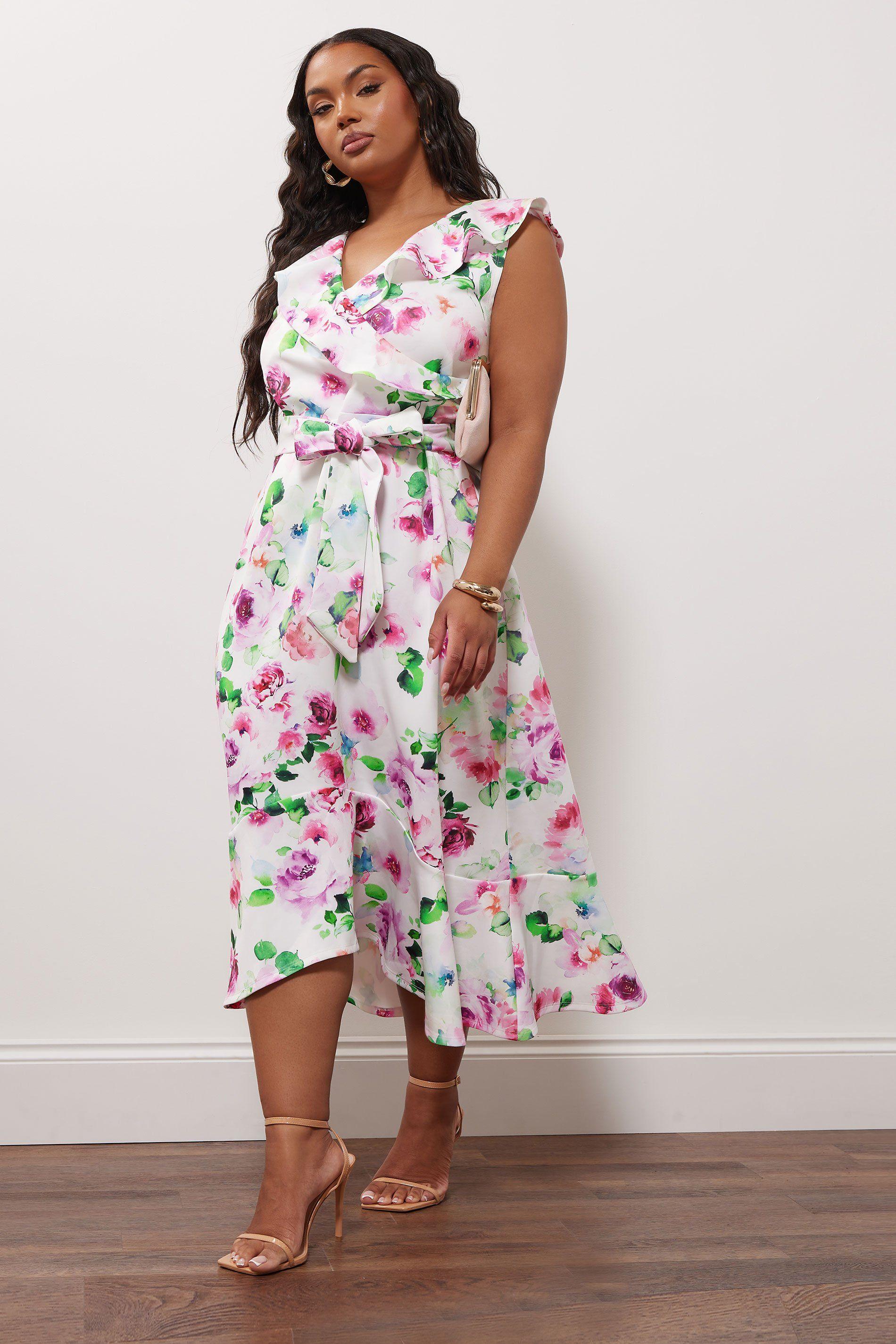 Ruffle Wrap Dress by YOURS