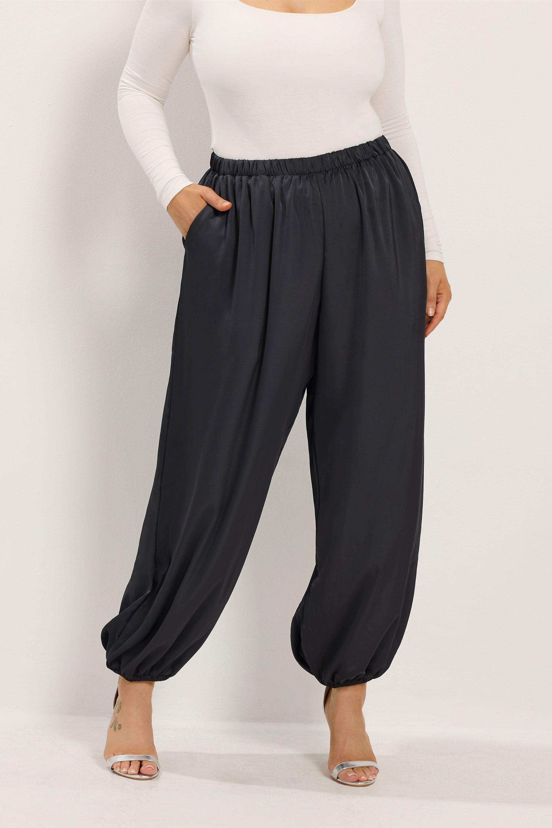 Satin Balloon Trousers by YOURS