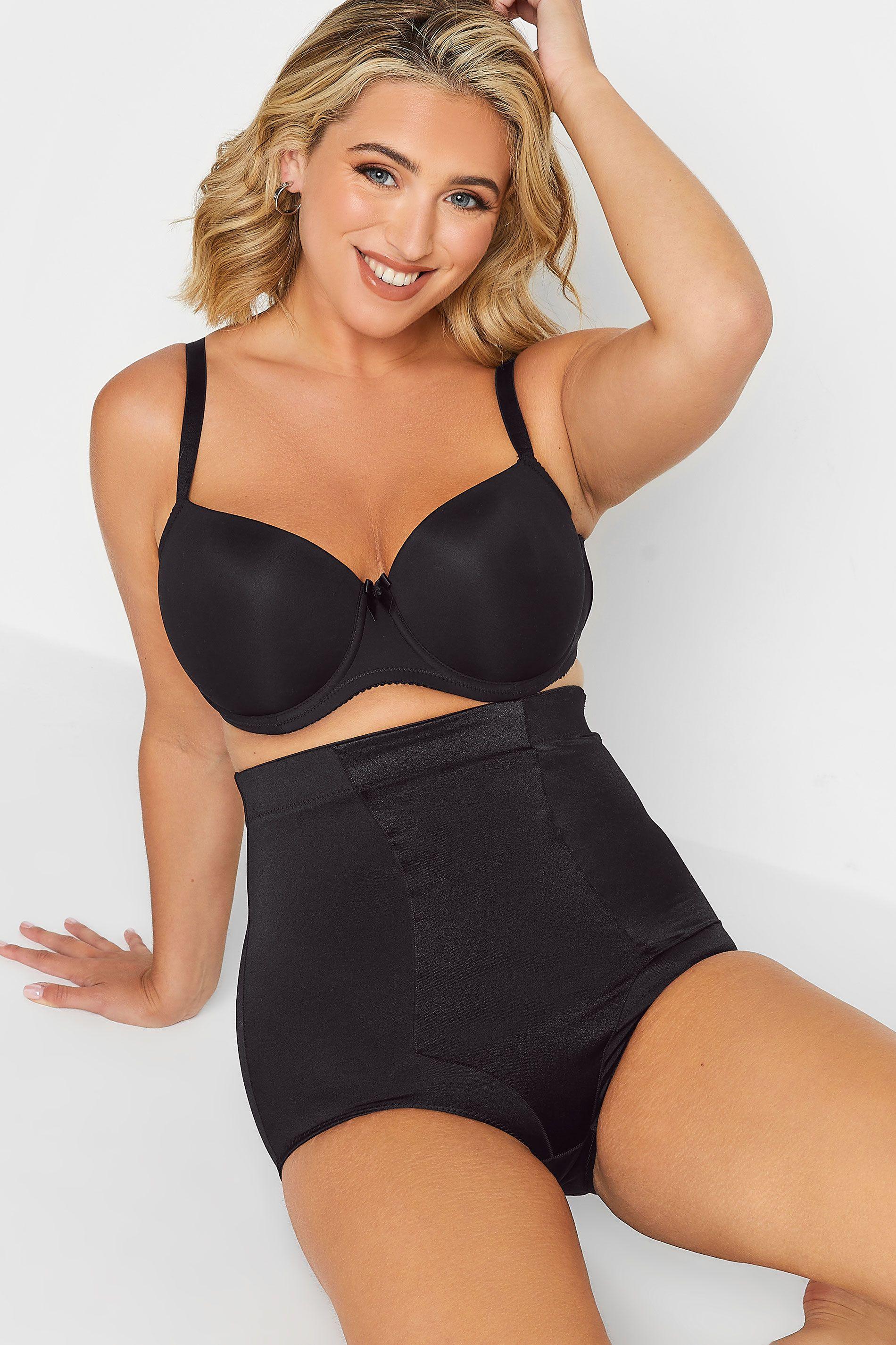 Satin High Waist Control Brief by YOURS