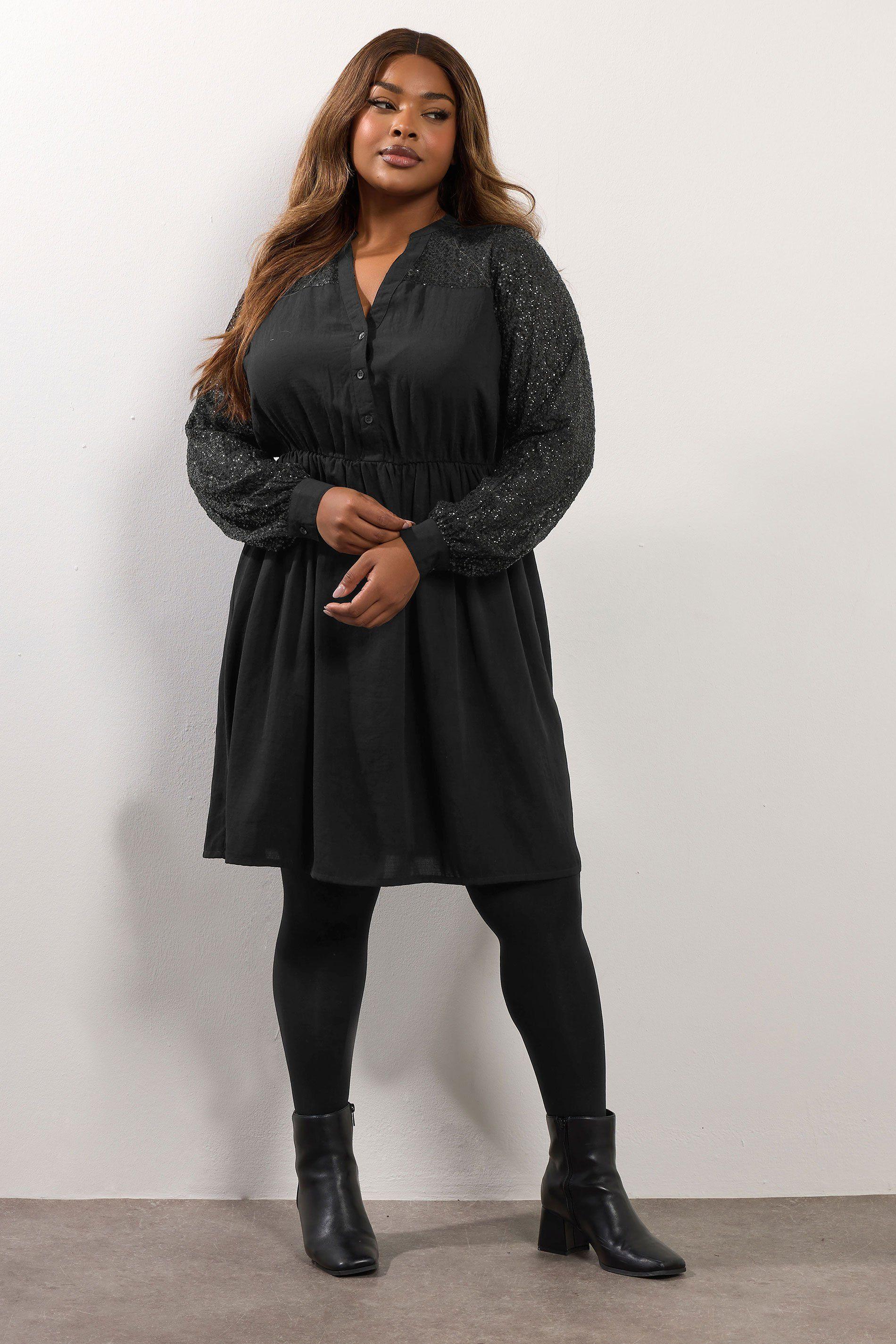 Sequin Detail Mini Dress by YOURS