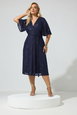 Sequin Finish Wrap Dress by YOURS
