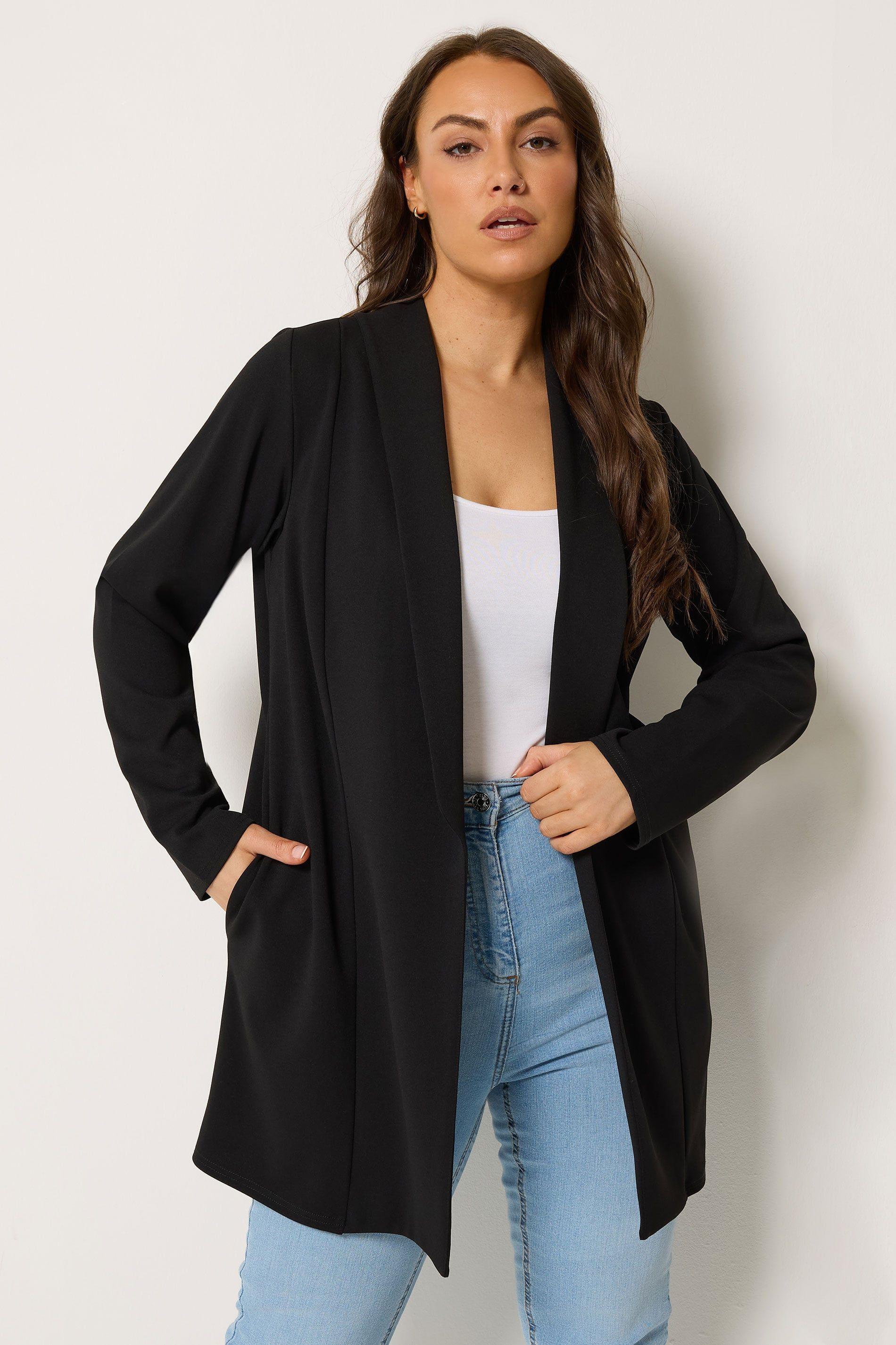 Shawl Collar Scuba Blazer by YOURS