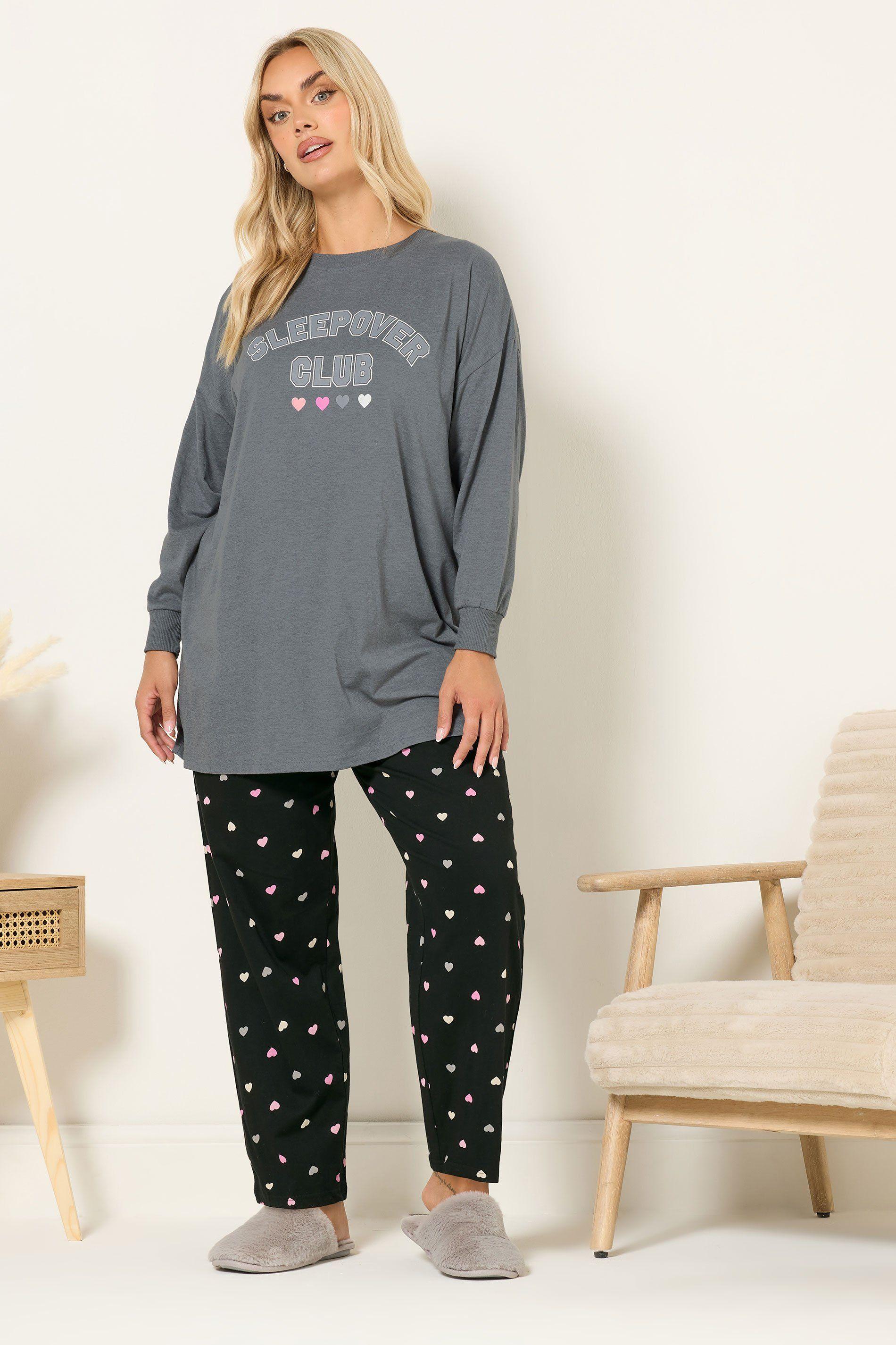 'Sleepover Club' Wide Leg Pyjama Set by YOURS