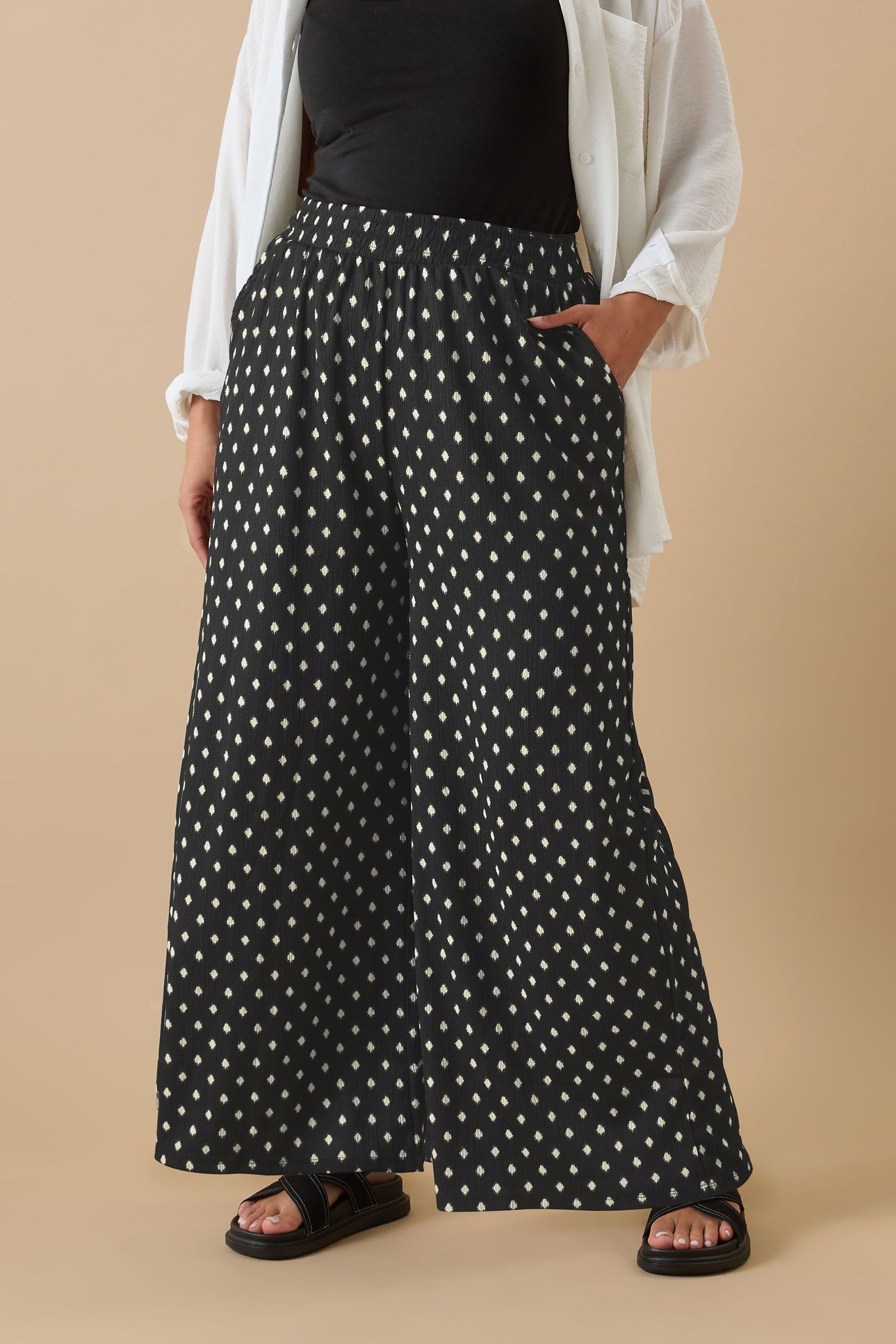Spot Print Wide Leg Trousers by YOURS