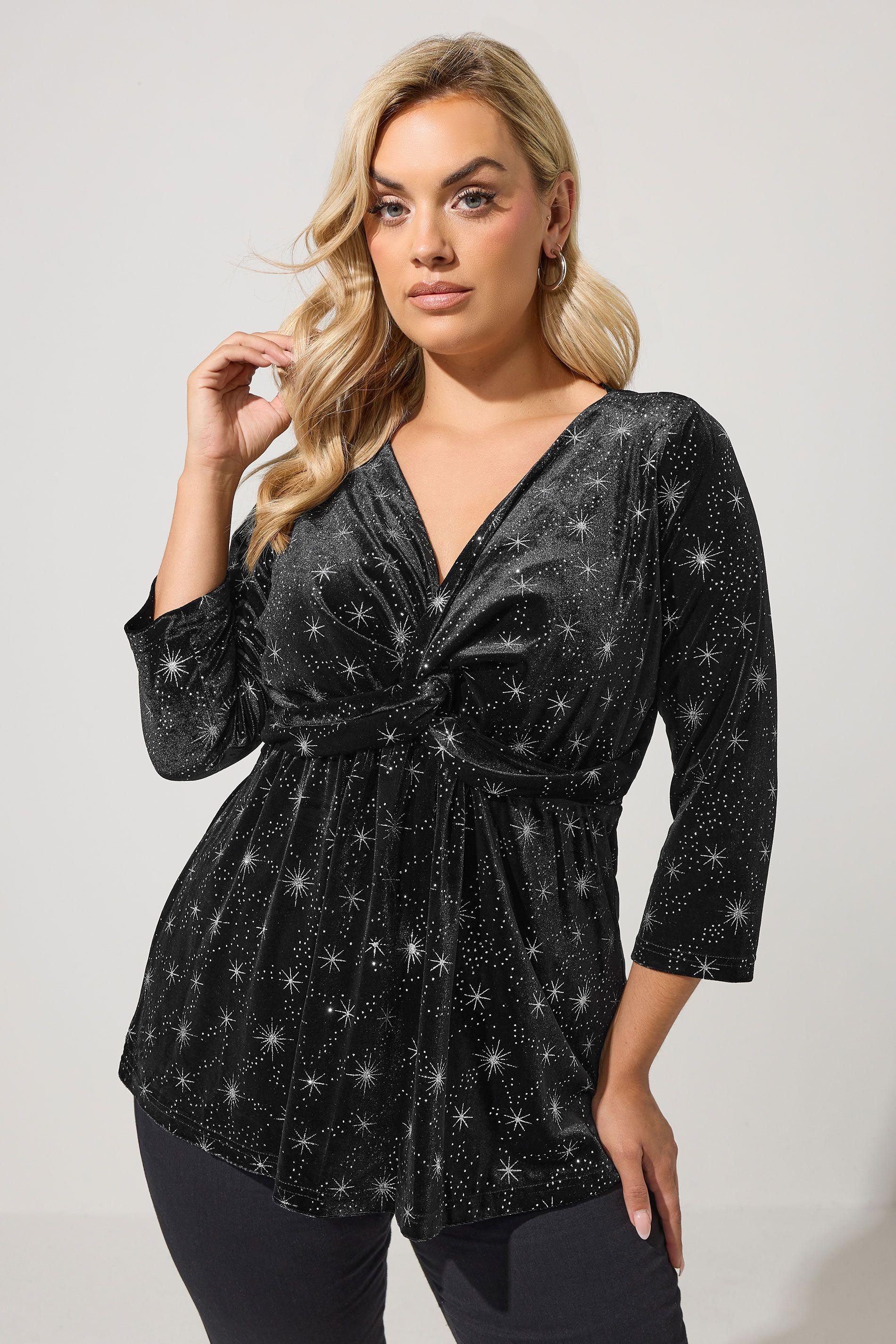 Star Velvet Knot Top by YOURS