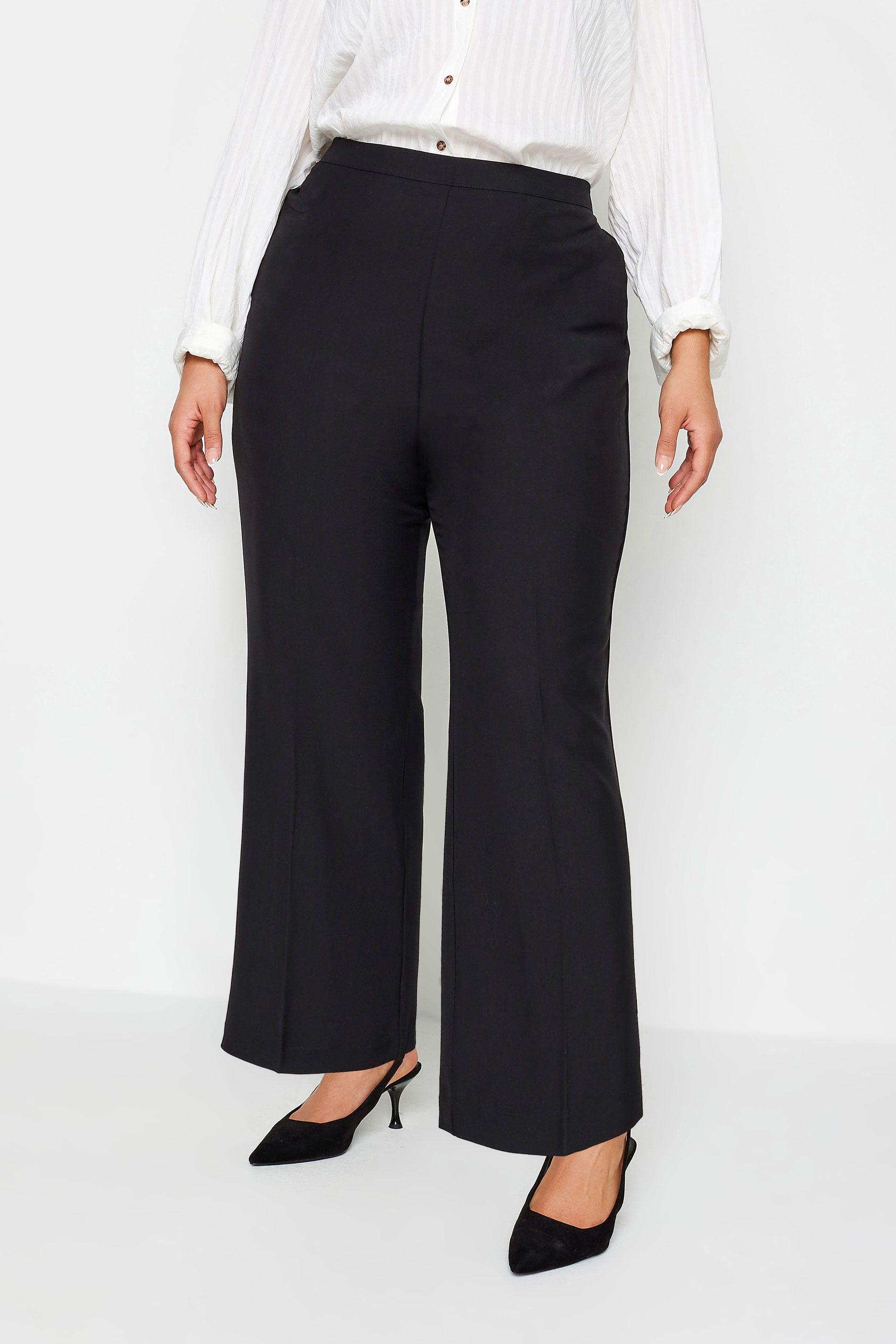 Straight Leg Trousers with Elasticated Waistband by YOURS