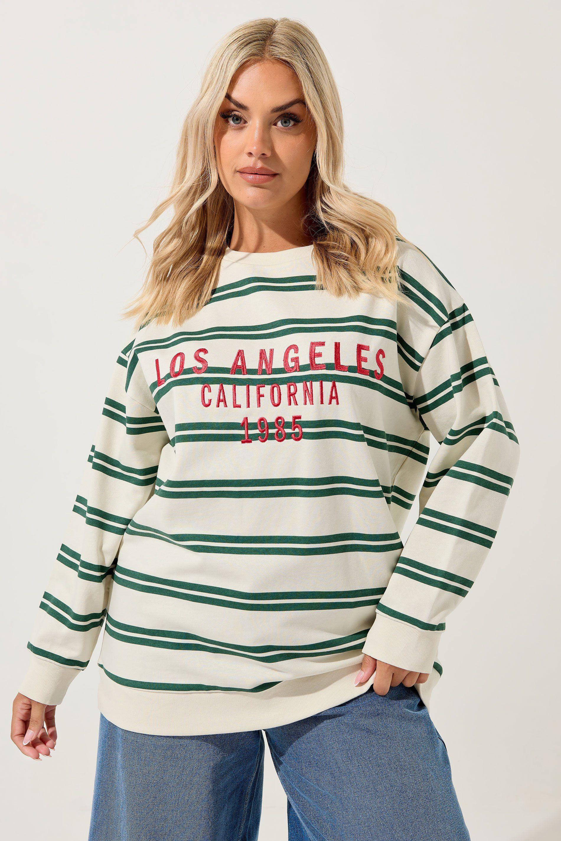 Stripe 'Los Angeles' Sweatshirt by YOURS