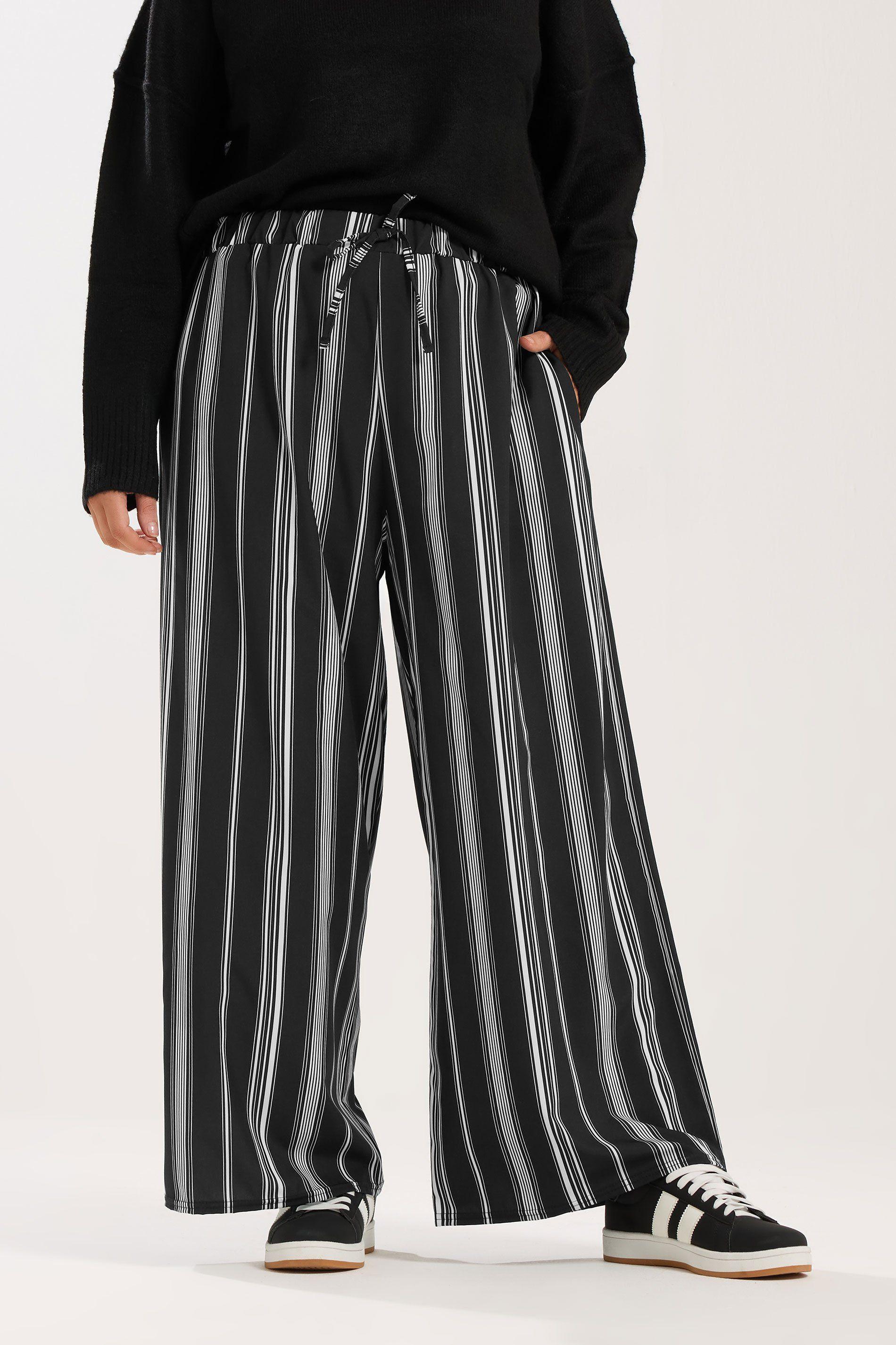 Stripe Wide Leg Trousers by YOURS