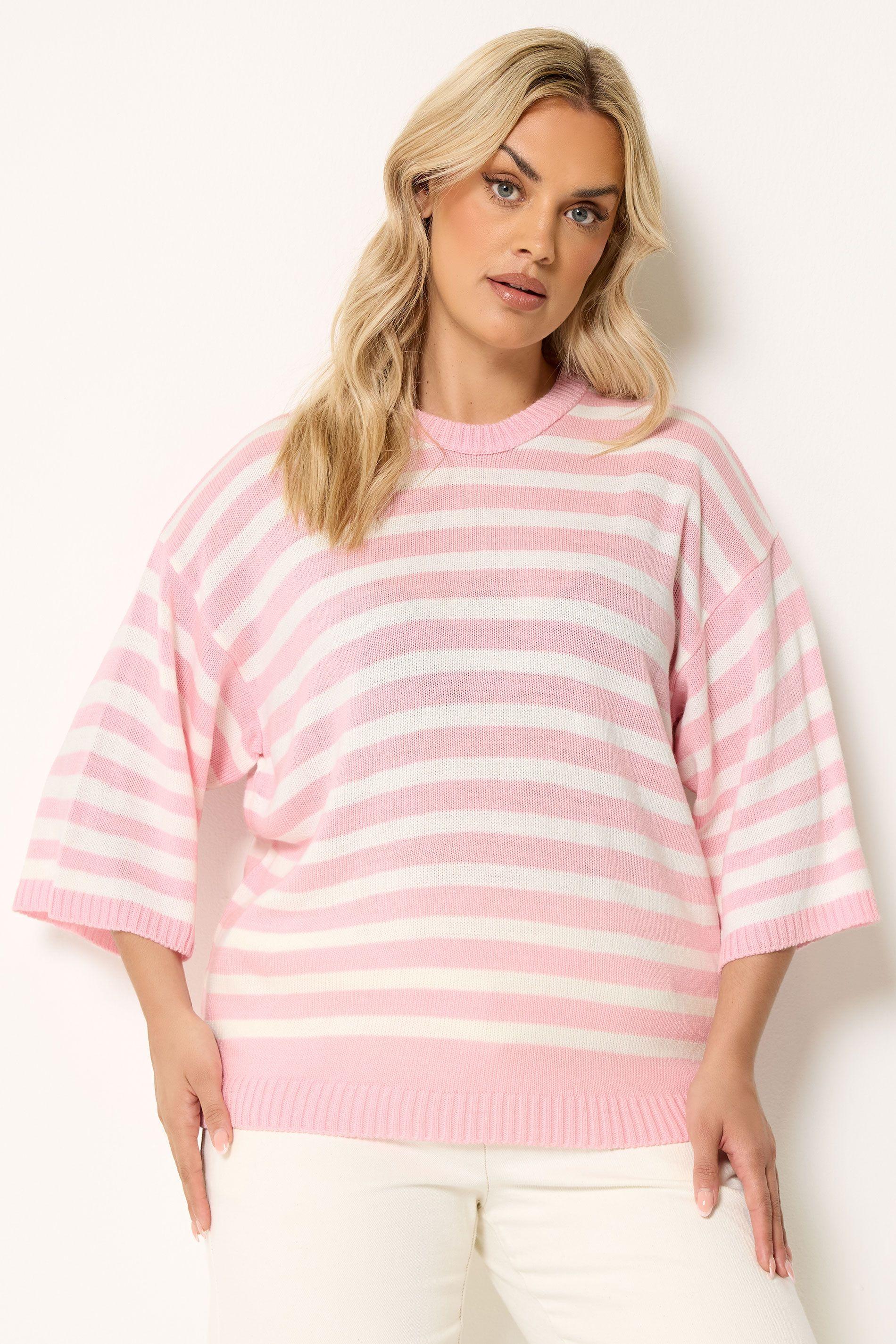 Striped Knitted Jumper by YOURS