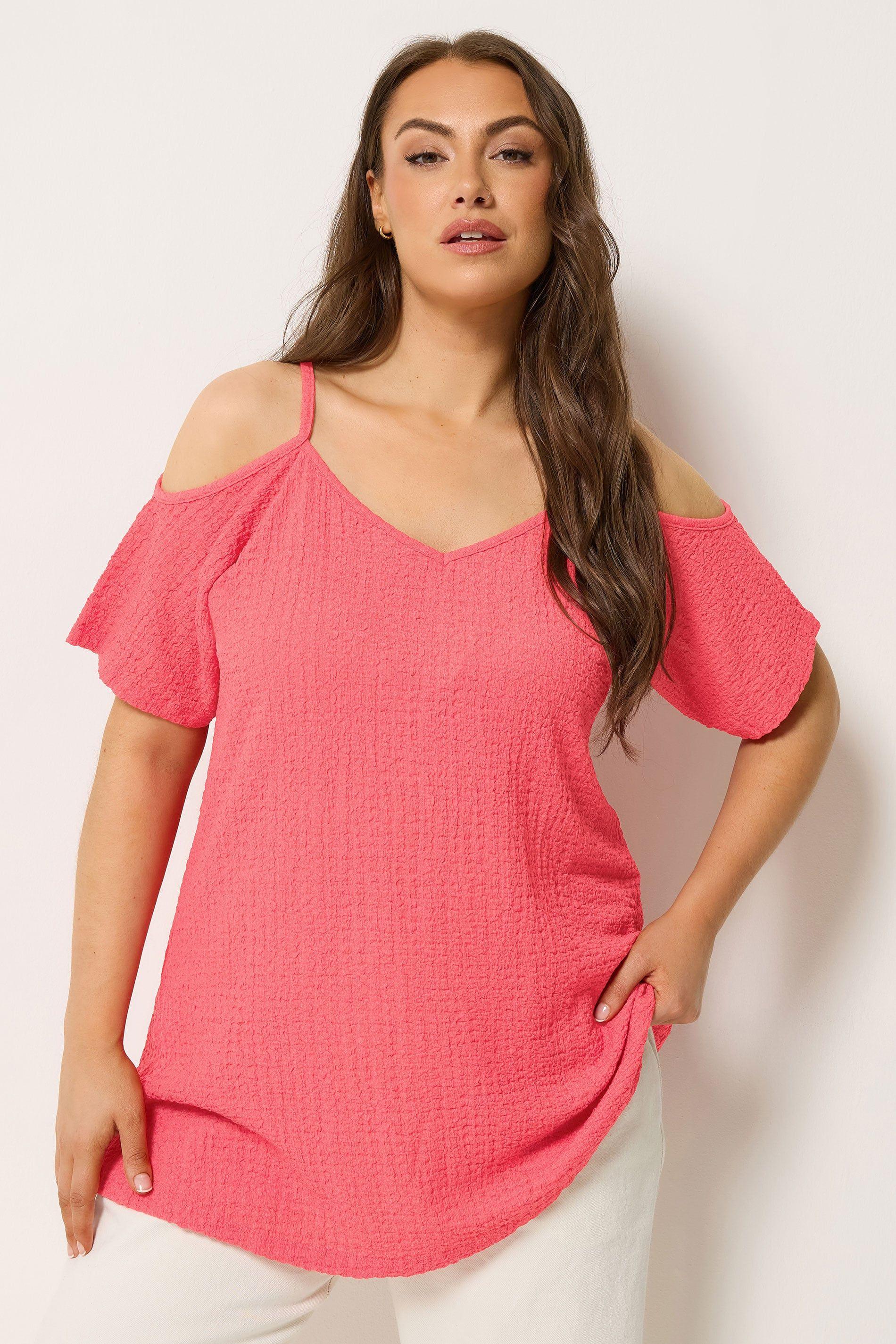 Textured Cold Shoulder Top by YOURS