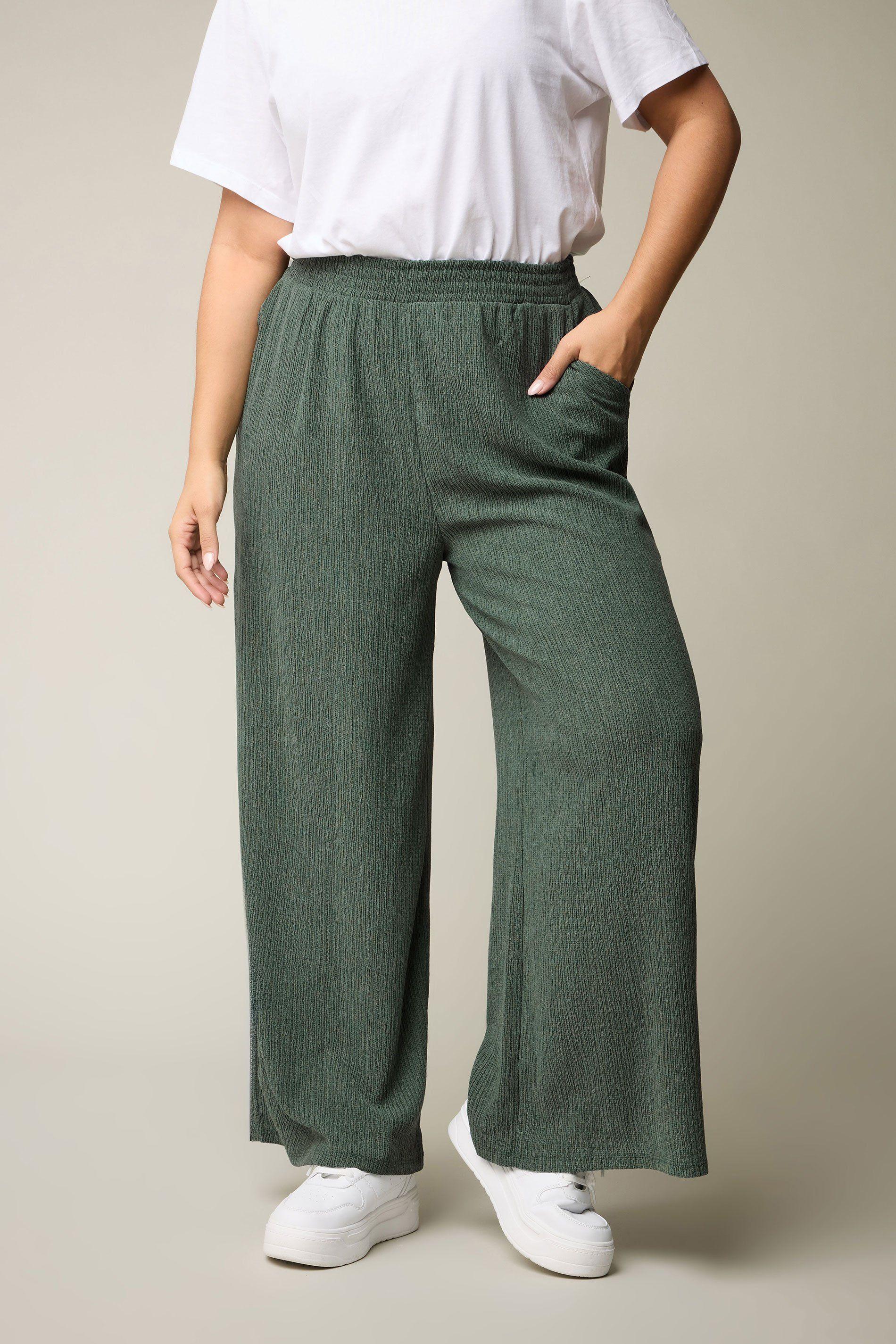Textured Wide Leg Trousers by YOURS